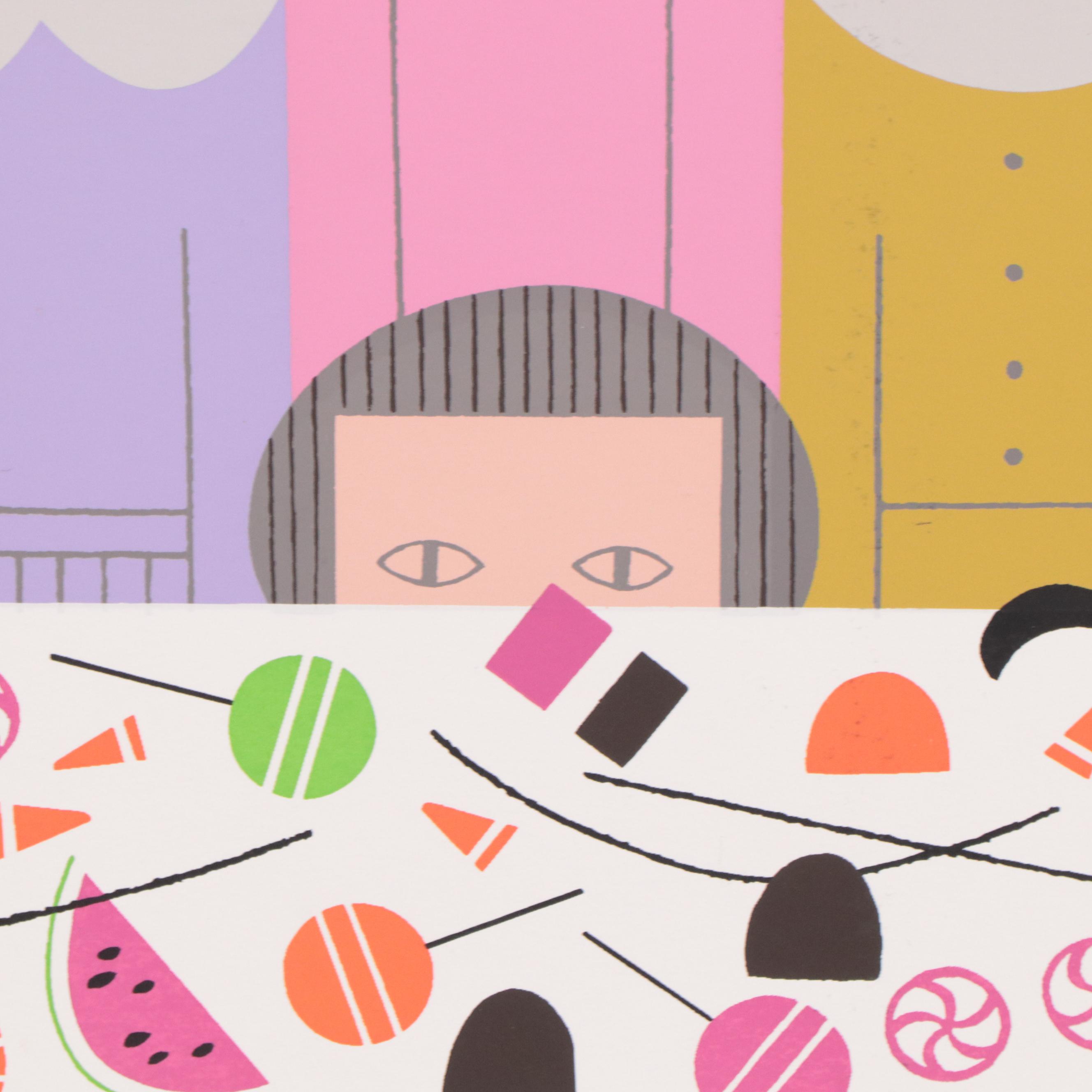 Edie Harper Serigraph "Penny Candy," 1977