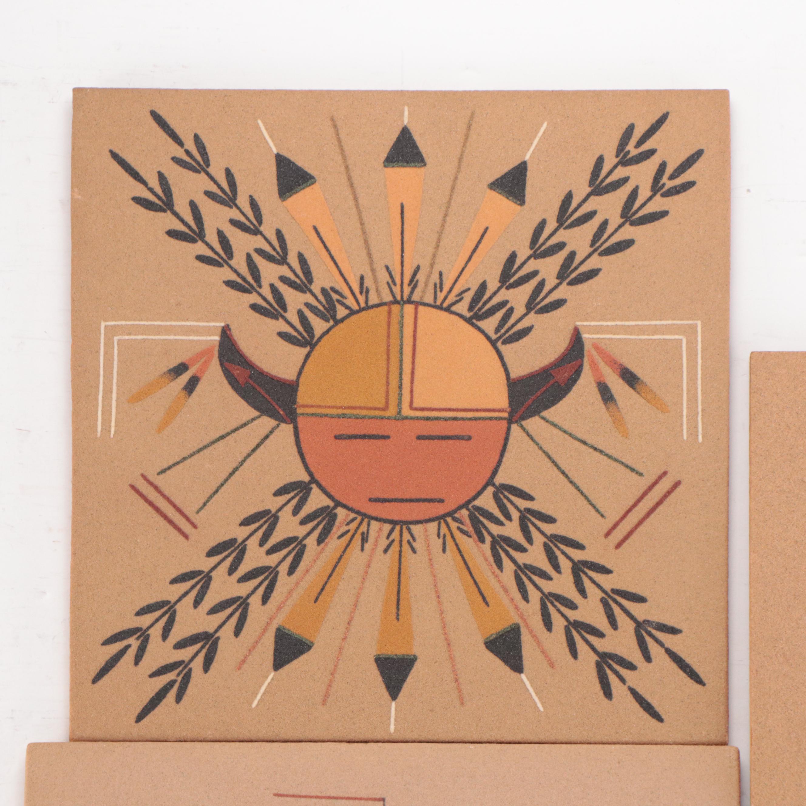 Set of Navajo Style Sand Paintings "The Healing of God"