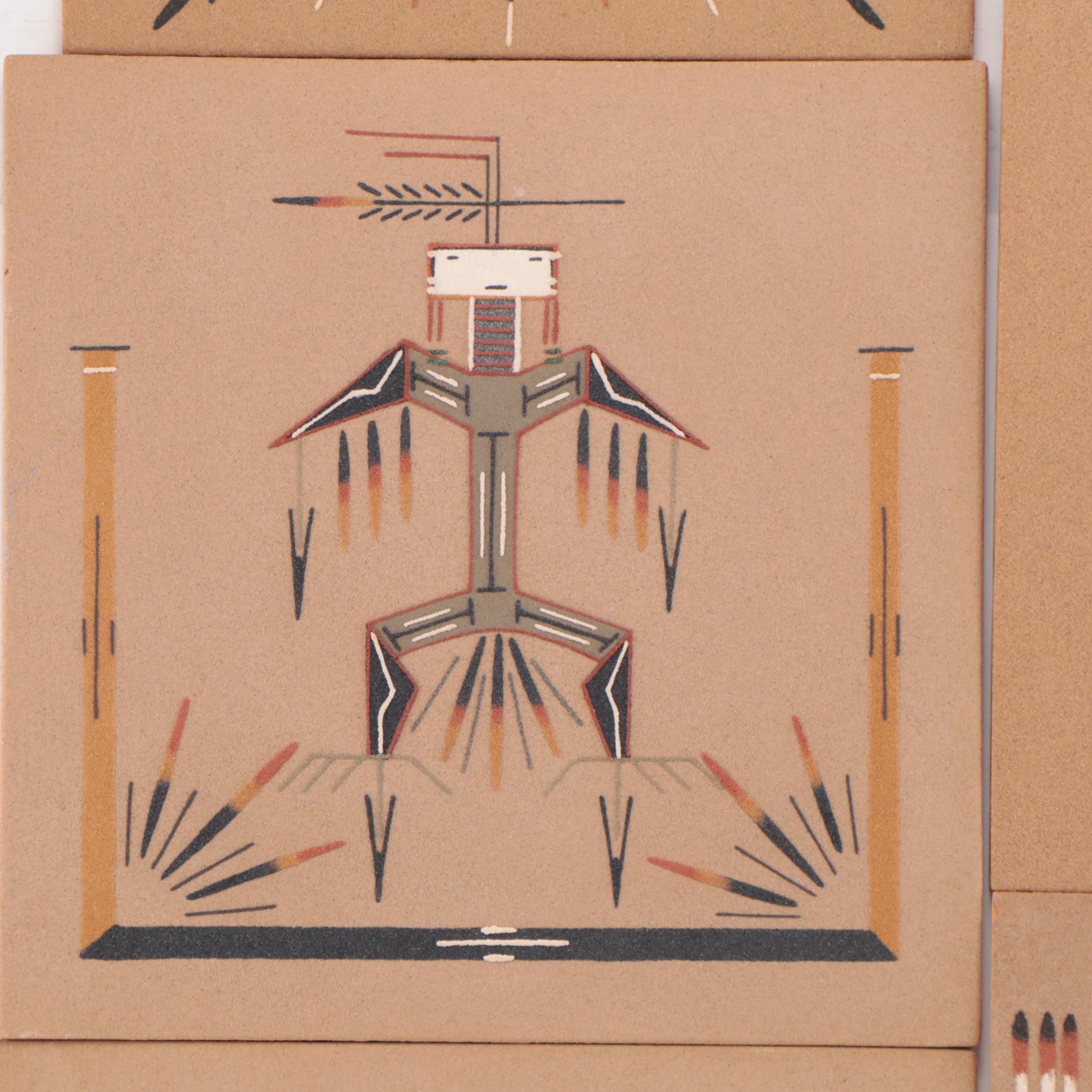 Set of Navajo Style Sand Paintings "The Healing of God"