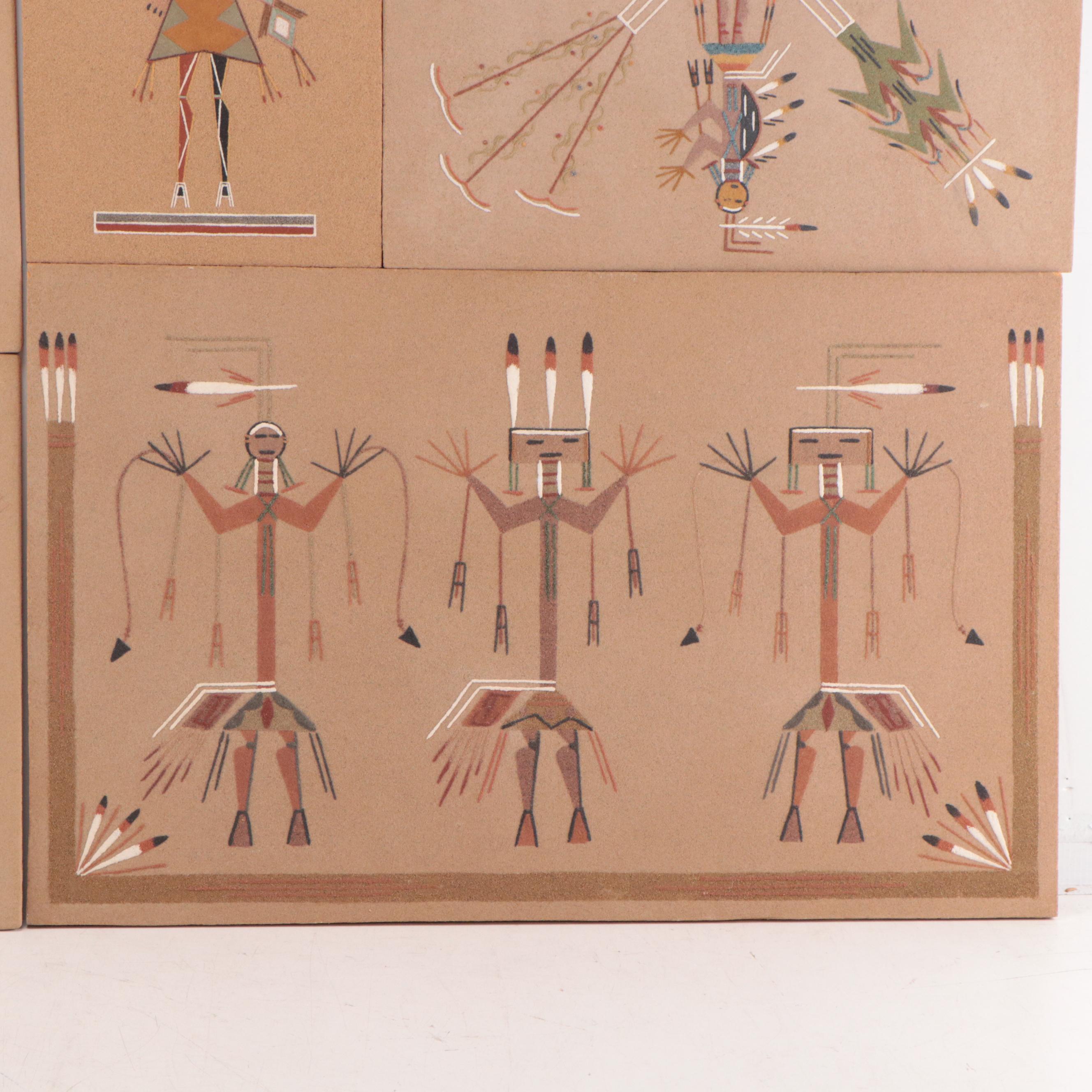 Set of Navajo Style Sand Paintings "The Healing of God"