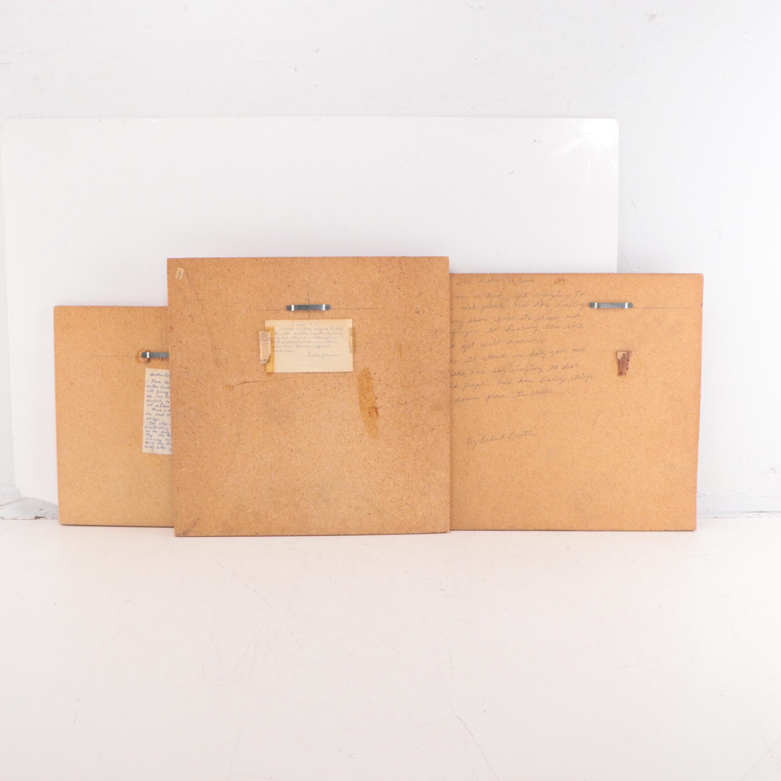 Set of Navajo Style Sand Paintings "The Healing of God"