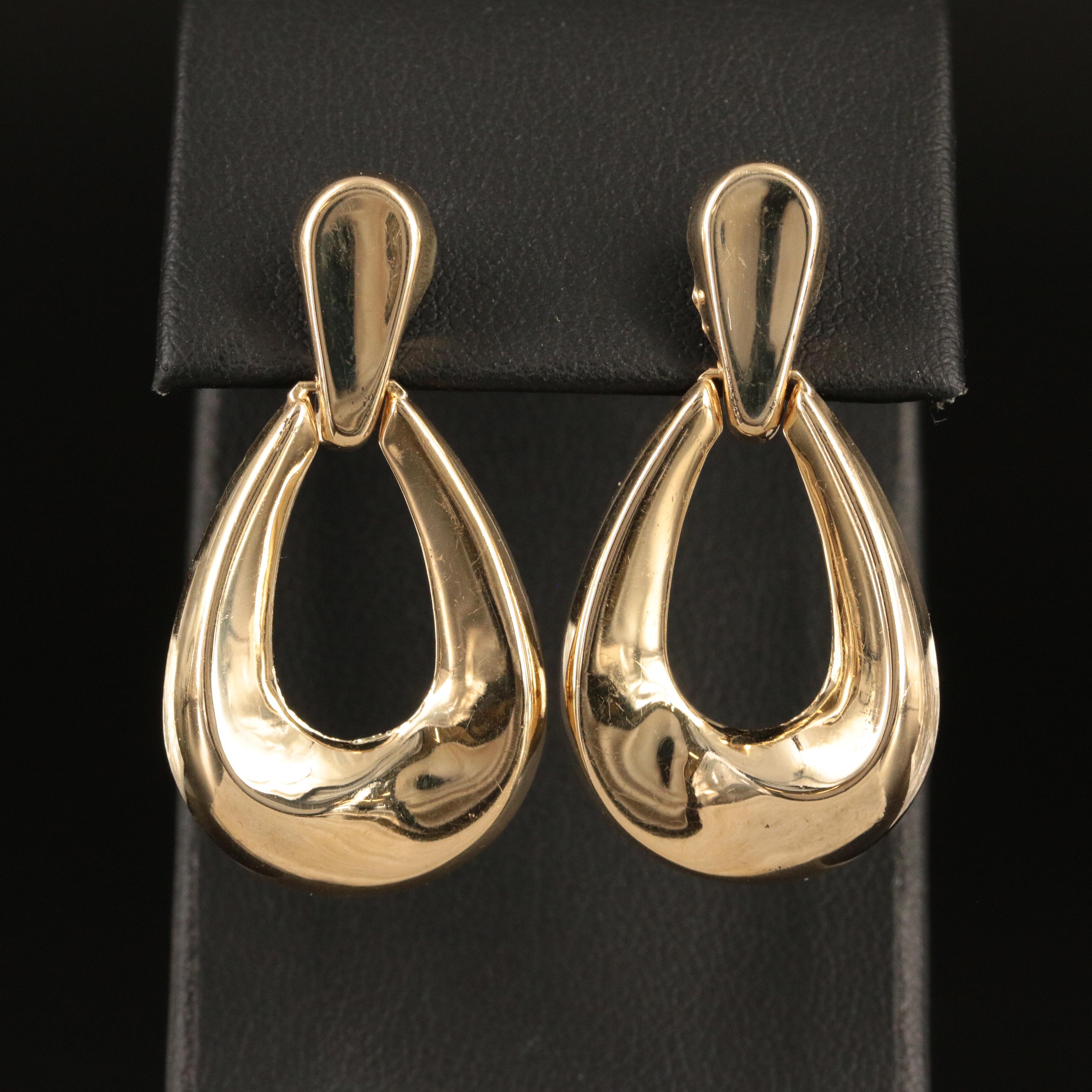 14K Door Knocker Earrings