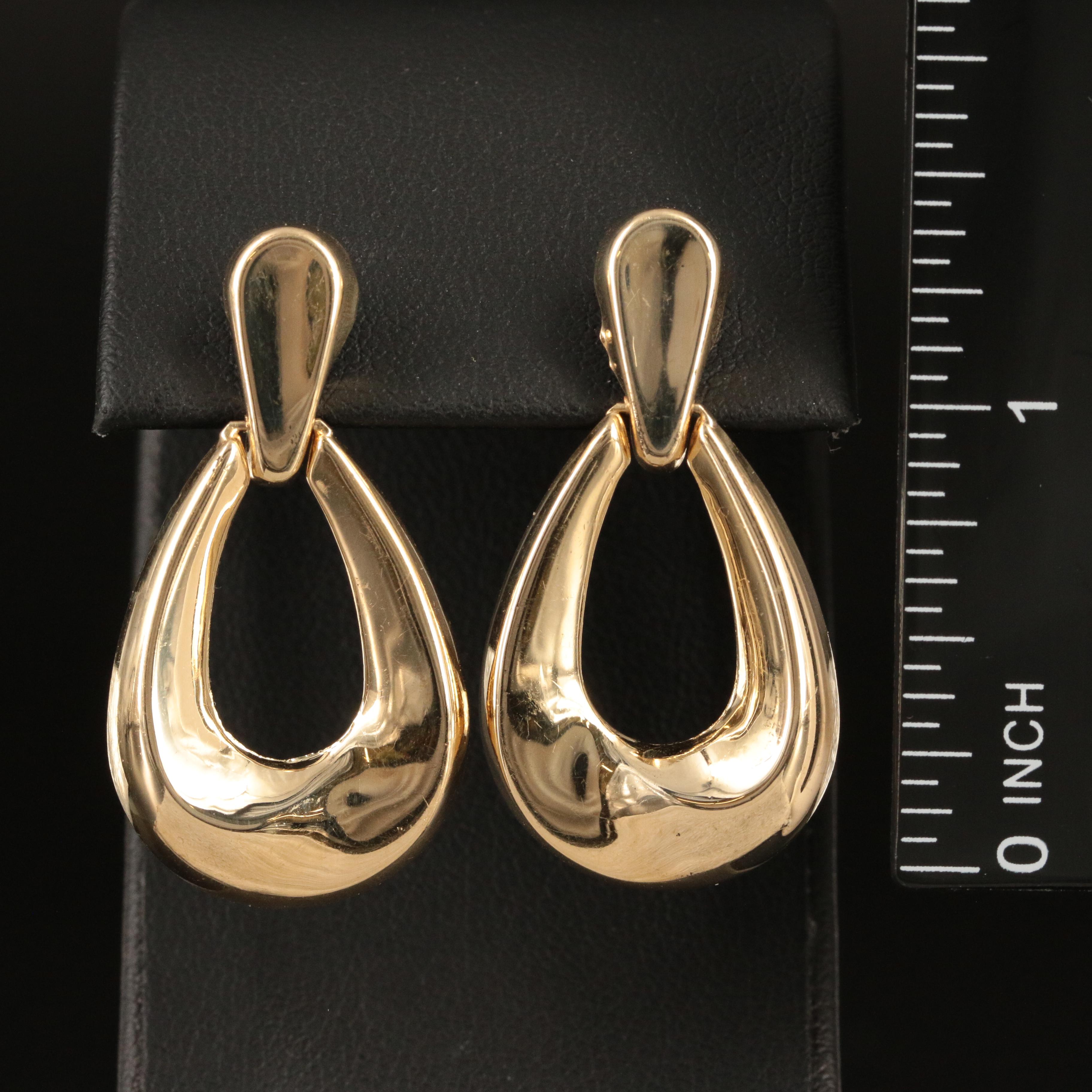 14K Door Knocker Earrings