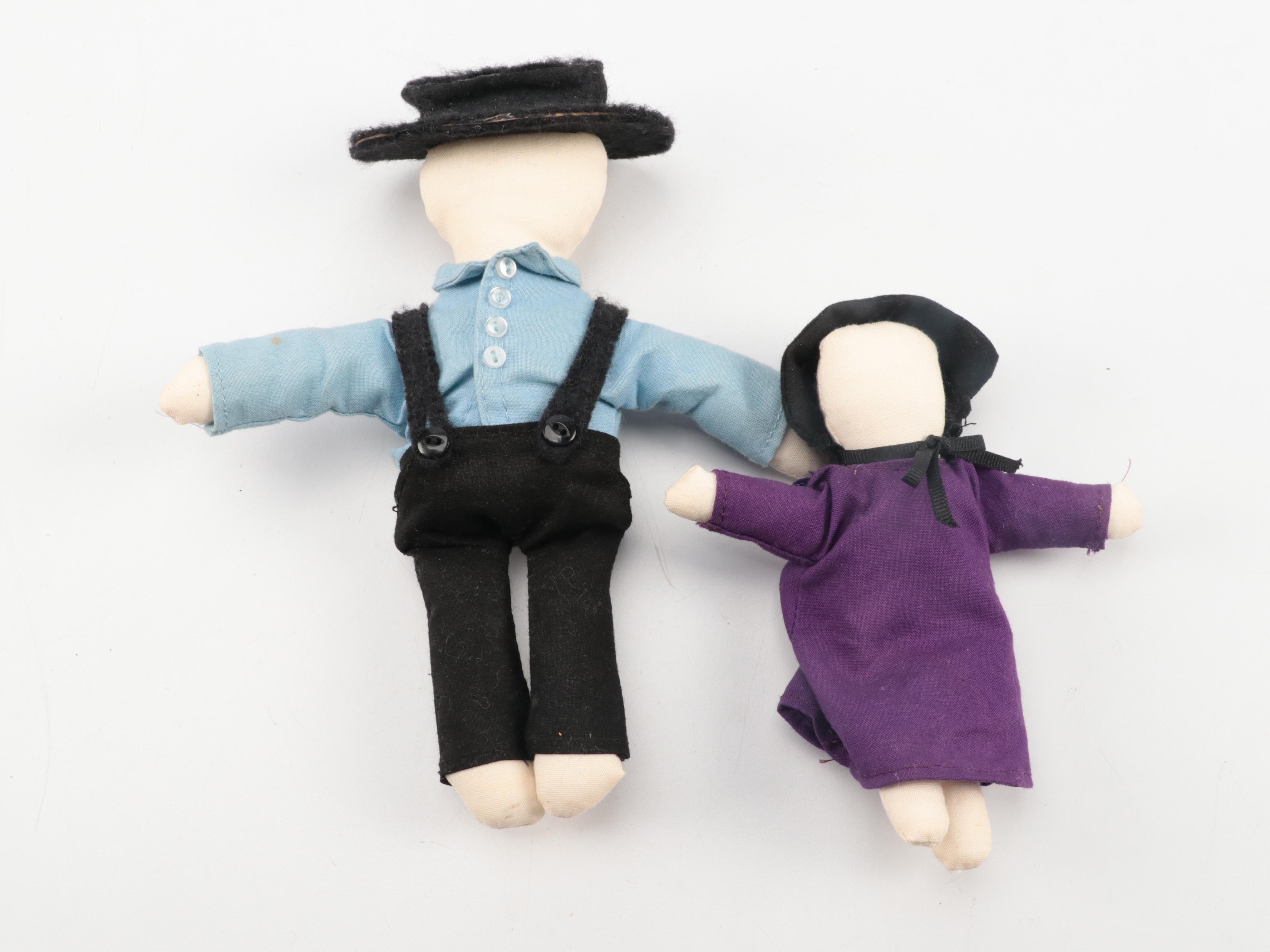 Amish Handmade Faceless Cotton Cloth Dolls