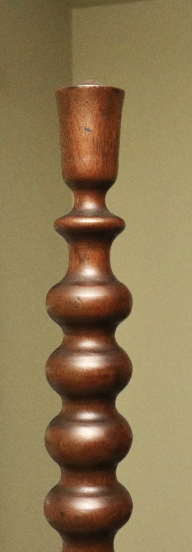 Walnut Four-Poster Spindle Full Bed, Late 19th Century