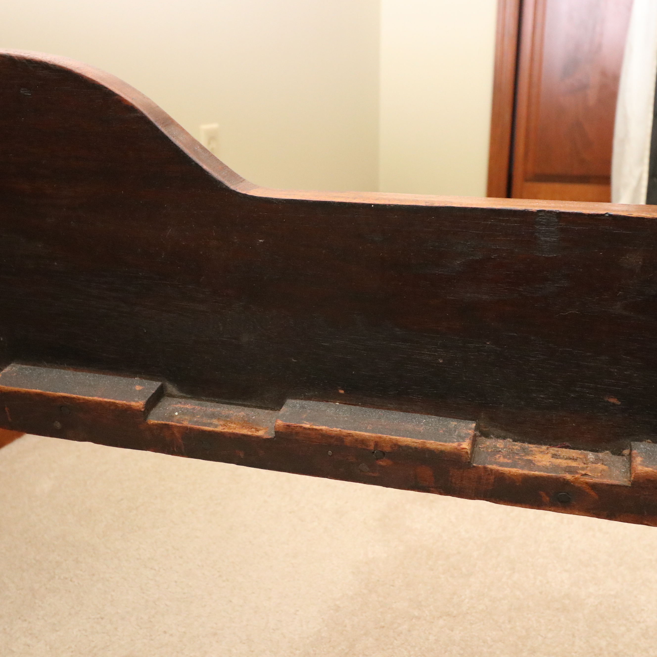 Walnut Four-Poster Spindle Full Bed, Late 19th Century