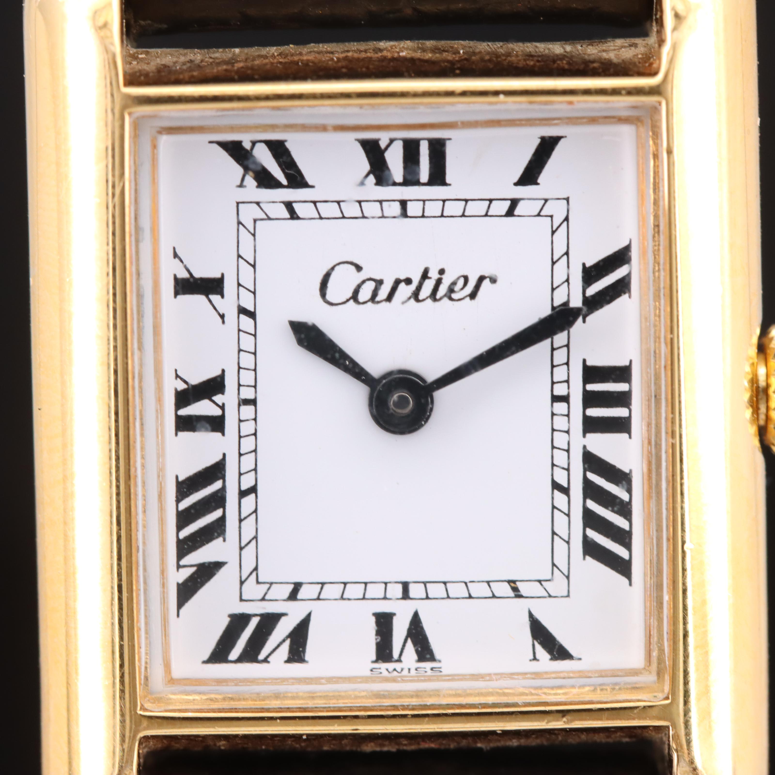 1980s Cartier Tank Hand-Wind Watch
