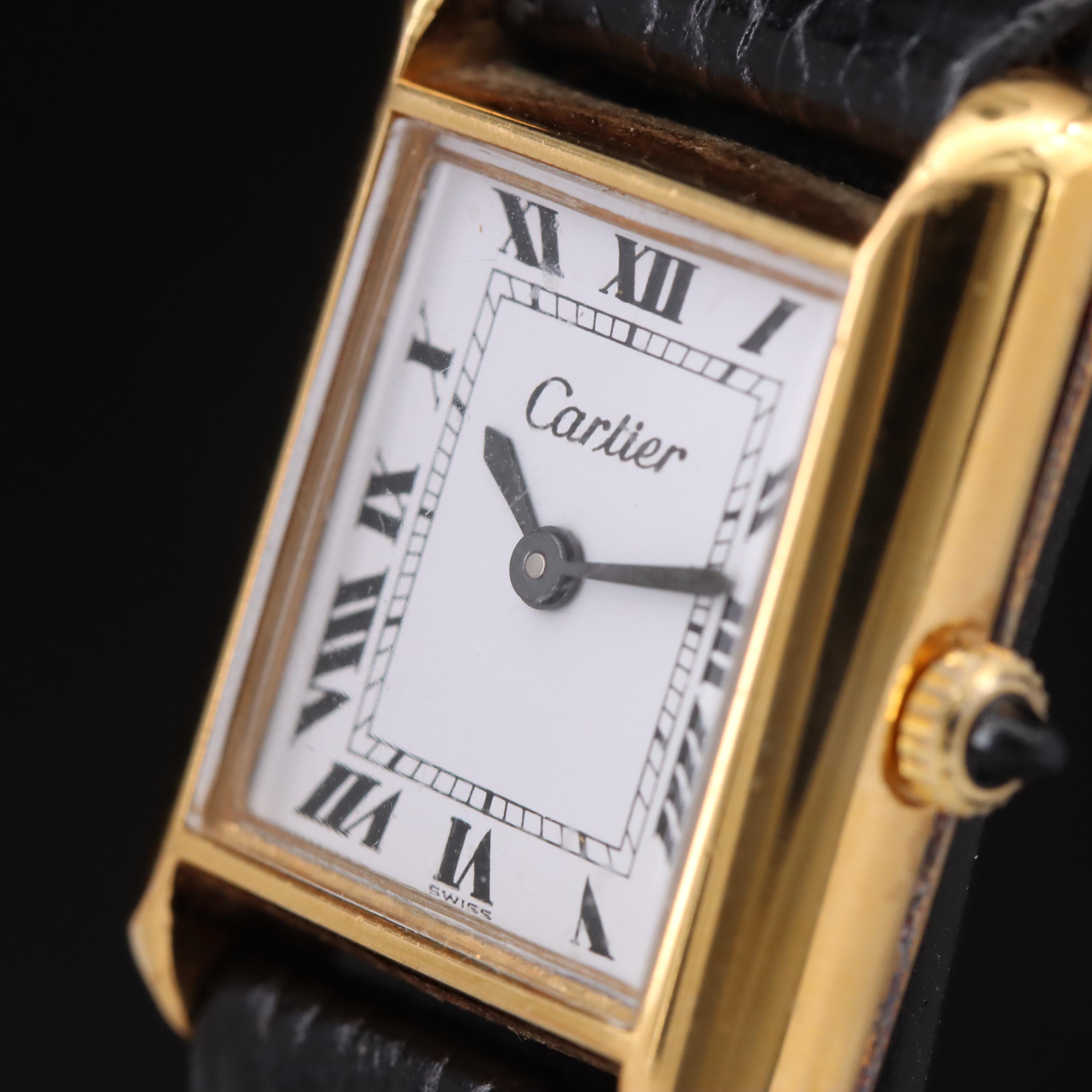 1980s Cartier Tank Hand-Wind Watch