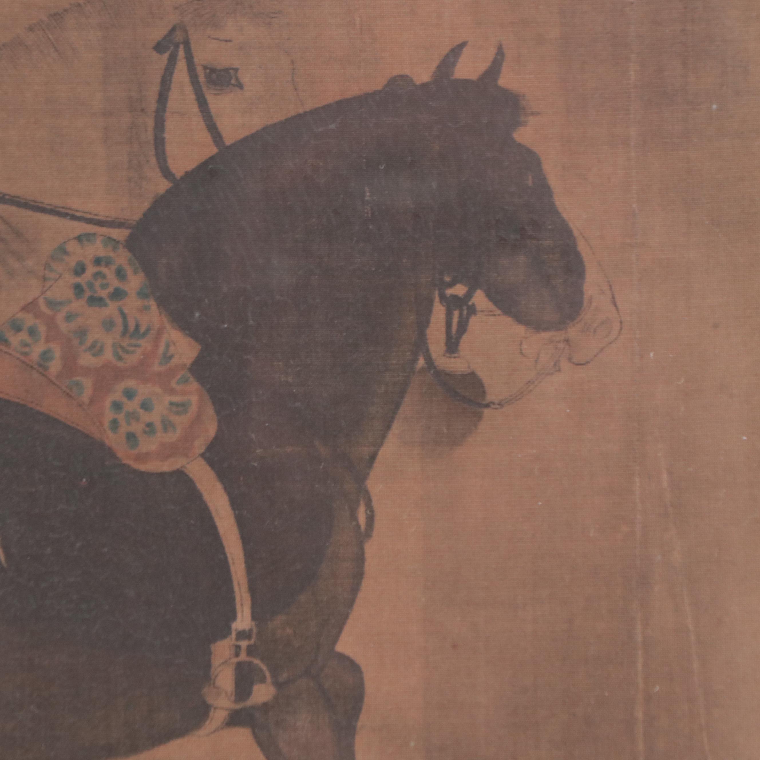 Planographic Reproduction After Han Gan "Pasturing Horses"