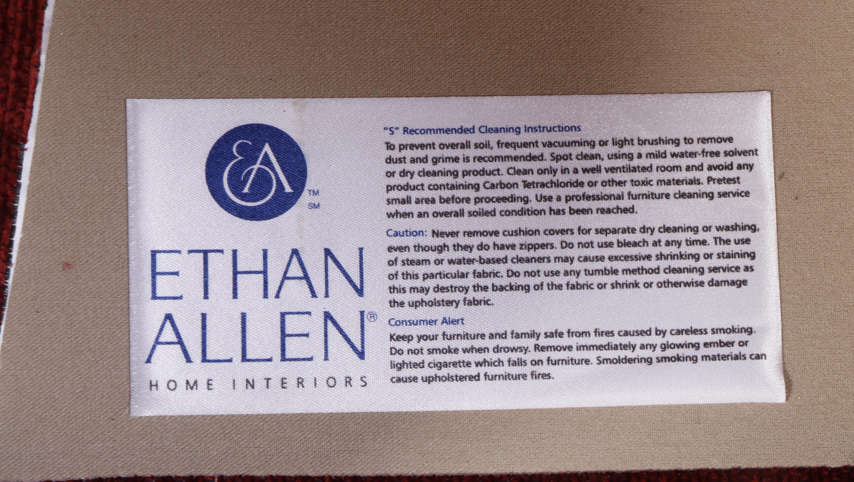 Ethan Allen "Pratt" Custom-Upholstered Hardwood Sofa