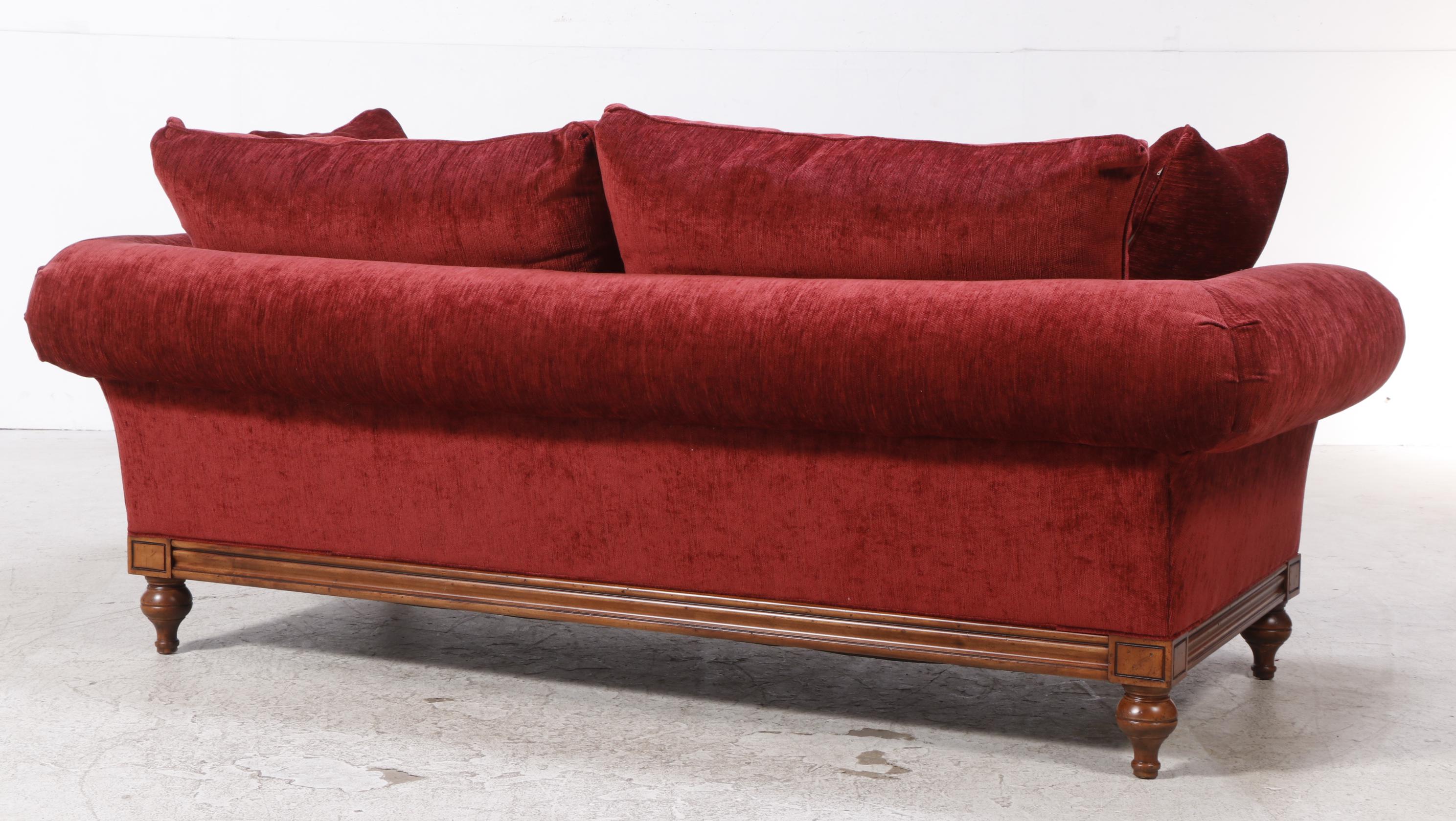 Ethan Allen "Pratt" Custom-Upholstered Hardwood Sofa