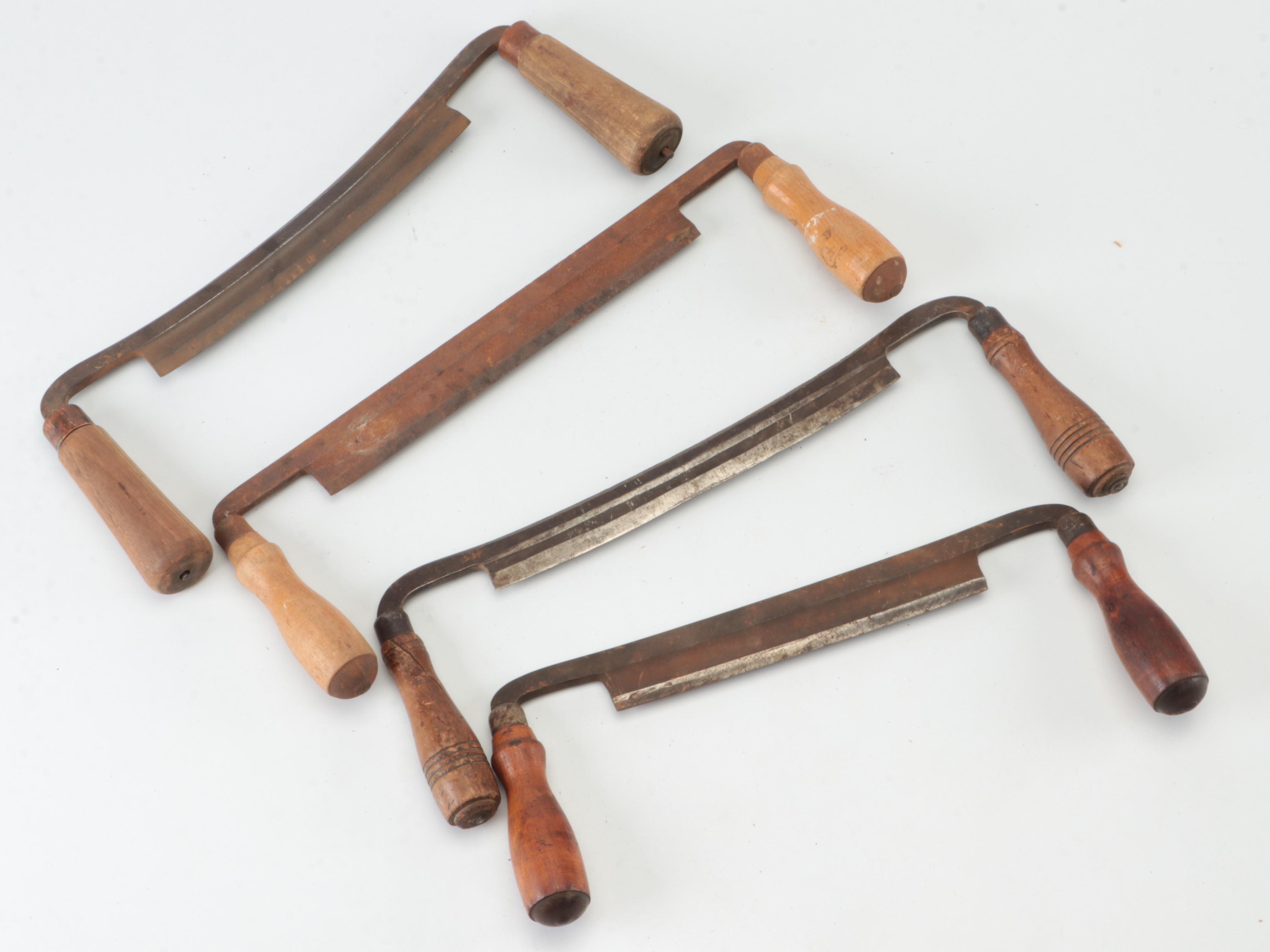 Antique Draw Knives and Logging Saws with Handles