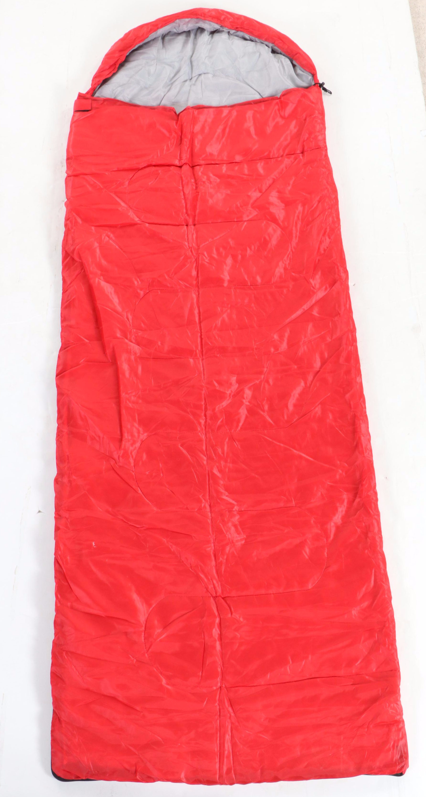 Red and Blue Nylon Sleeping Bags