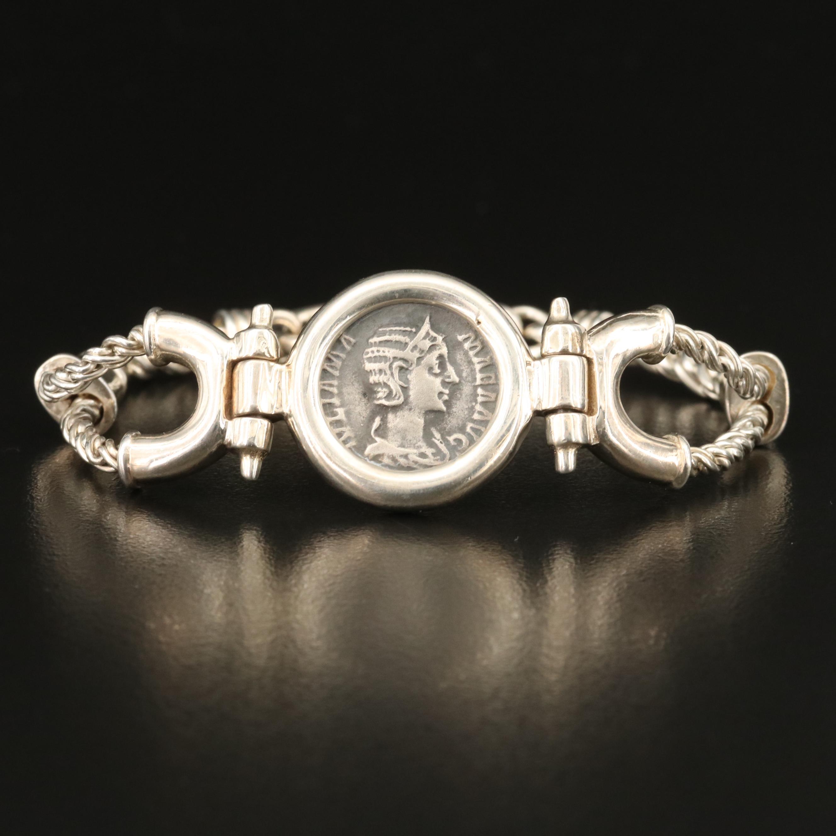 Sterling Replica Coin Bracelet