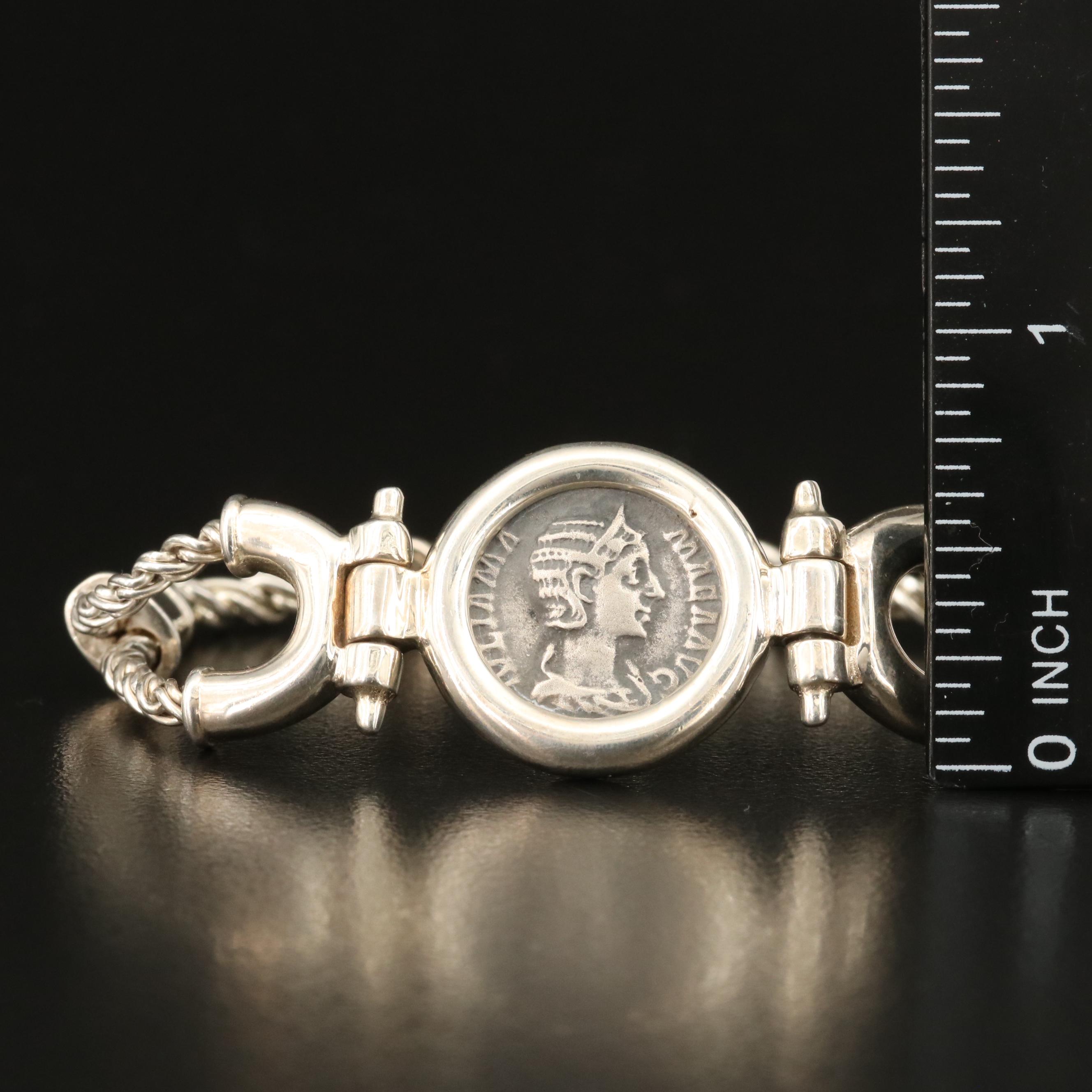 Sterling Replica Coin Bracelet