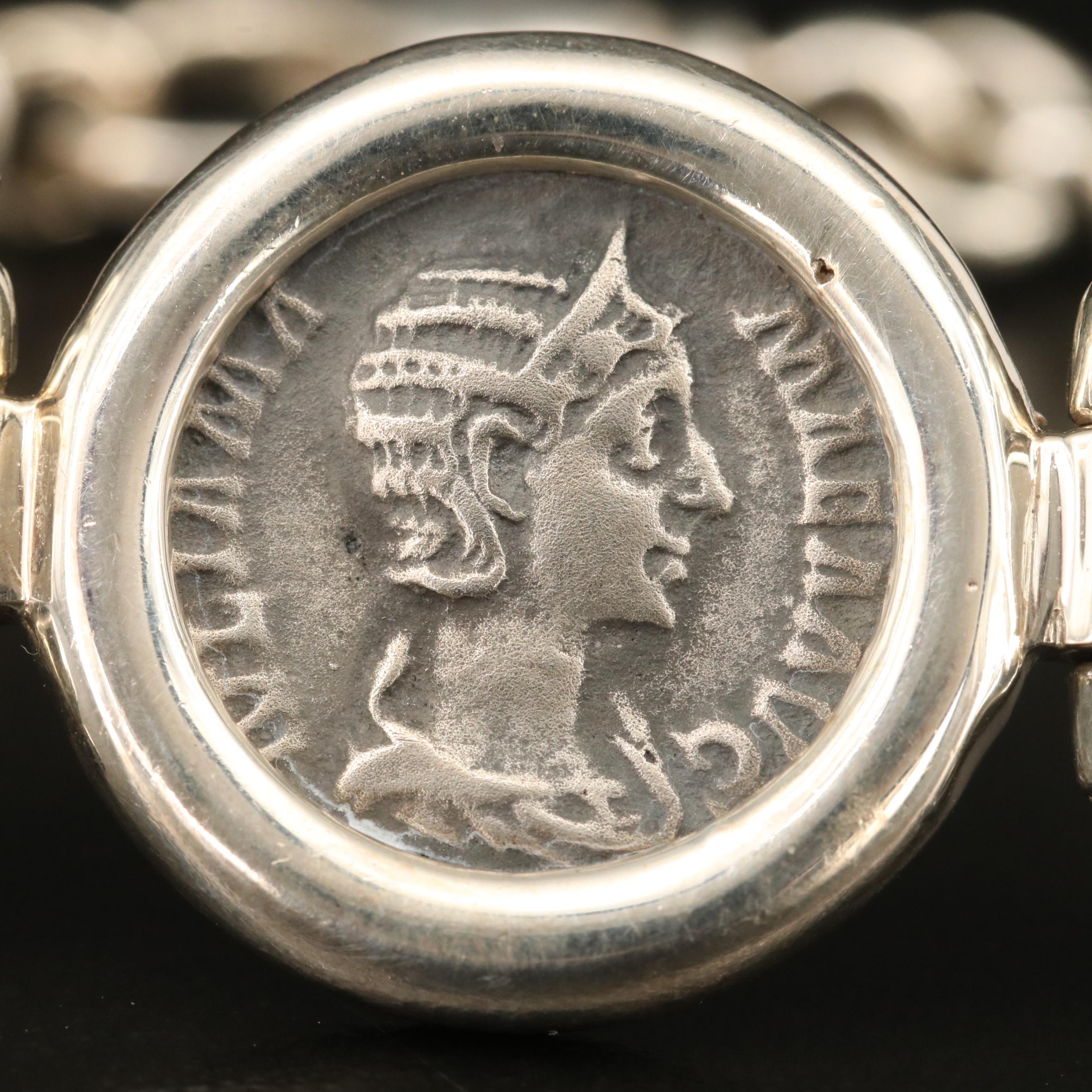 Sterling Replica Coin Bracelet