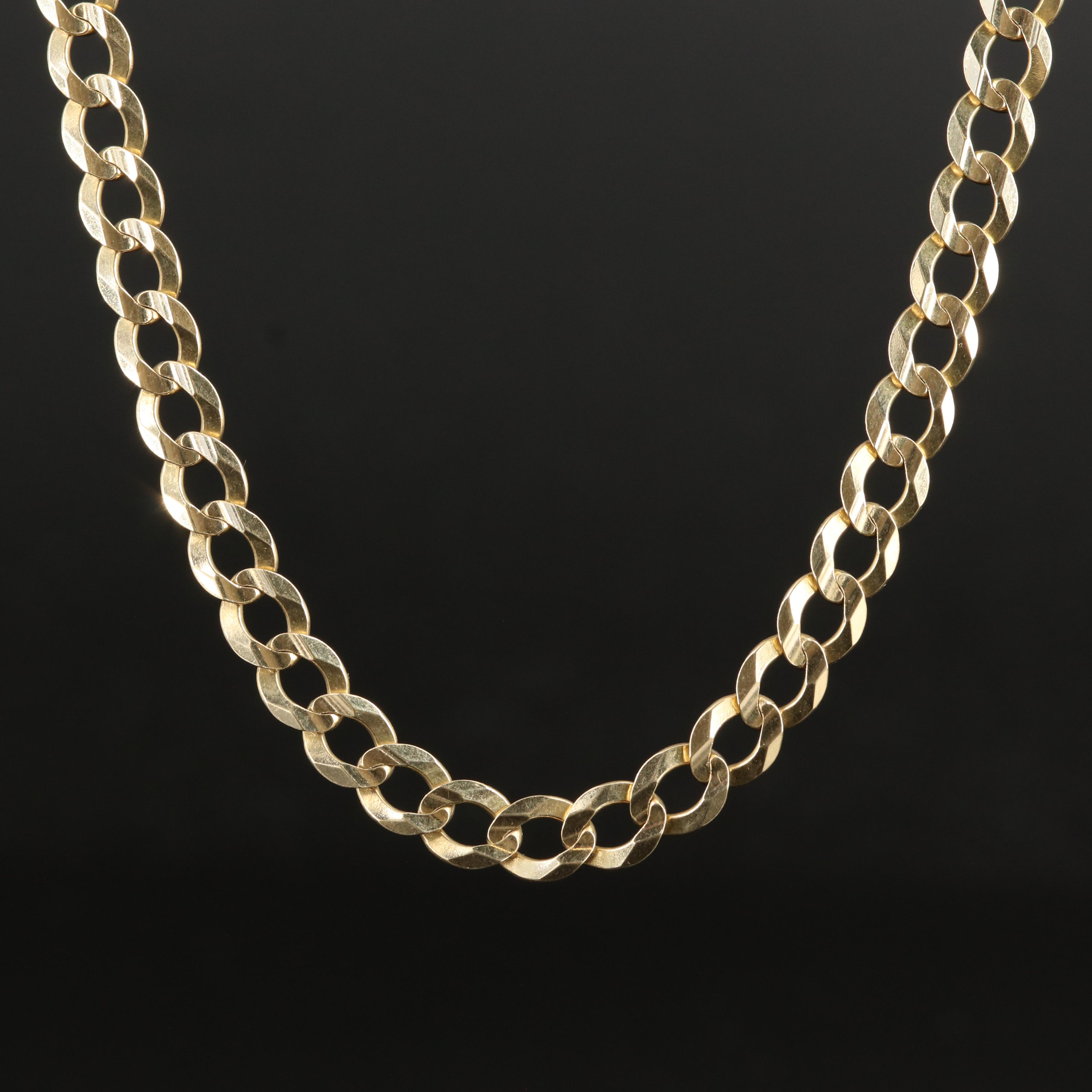 Italian 10K Curb Chain Necklace