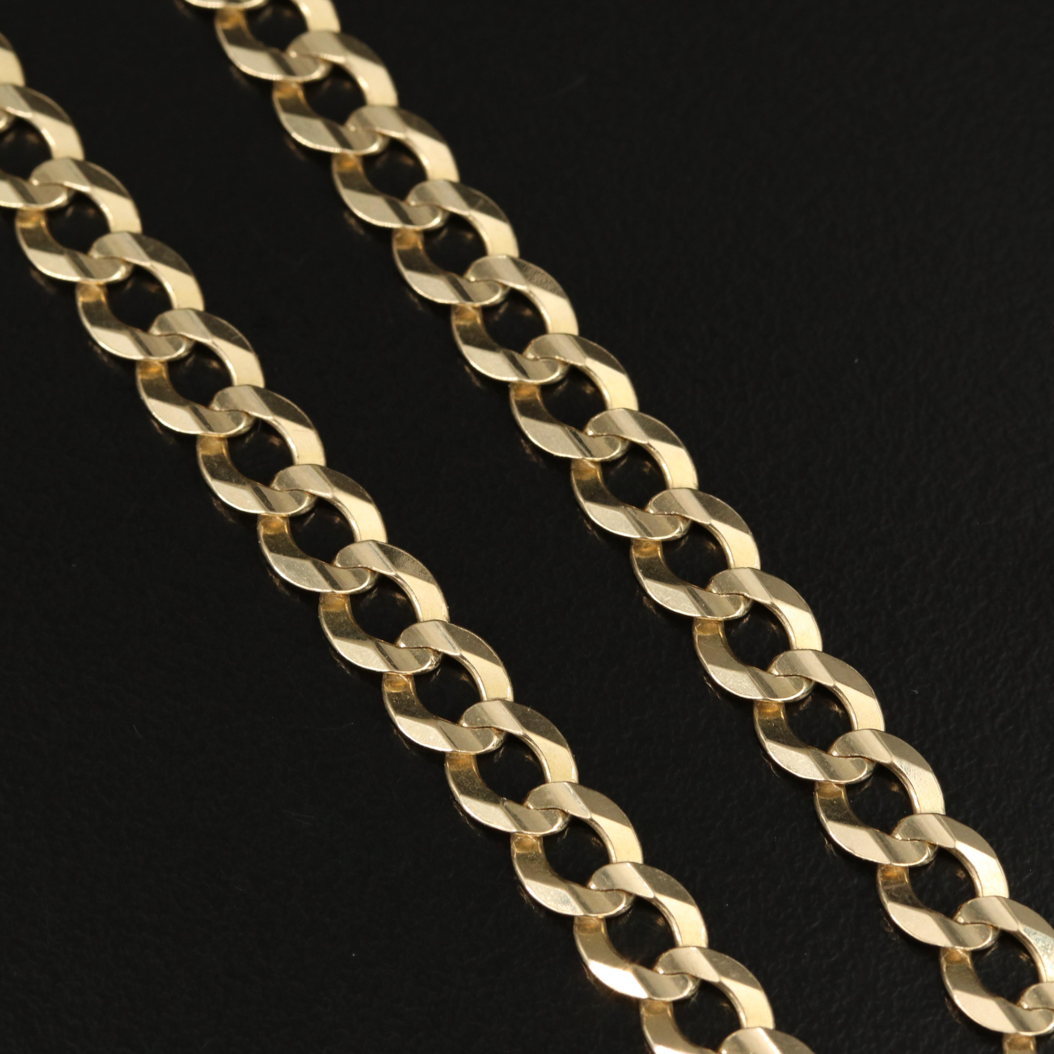 Italian 10K Curb Chain Necklace