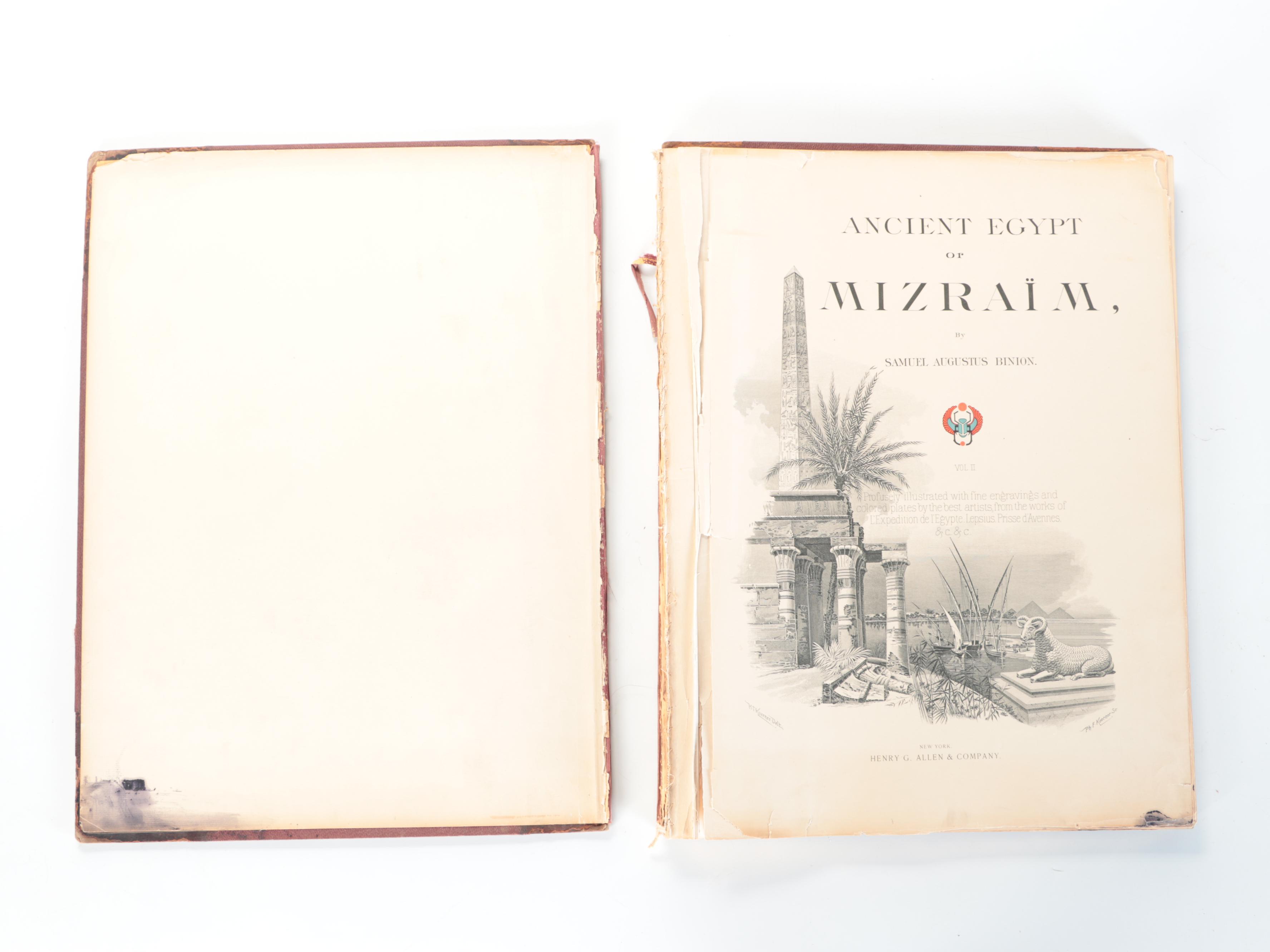 Limited Edition "Ancient Egypt of Mizraim" by Samuel Augustus Binion, 1887