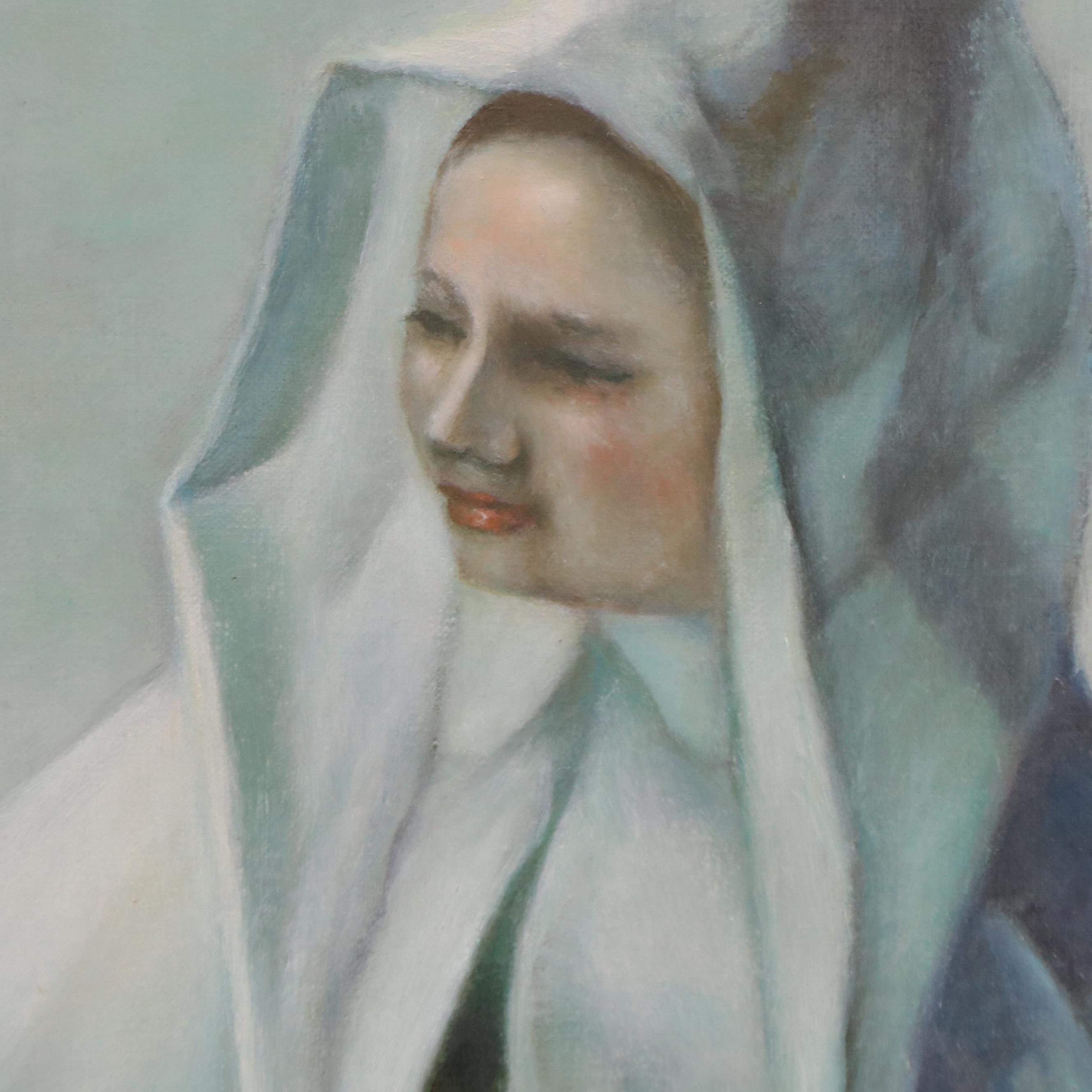 Oil Painting After Johannes Vermeer "Woman with a Water Jug"