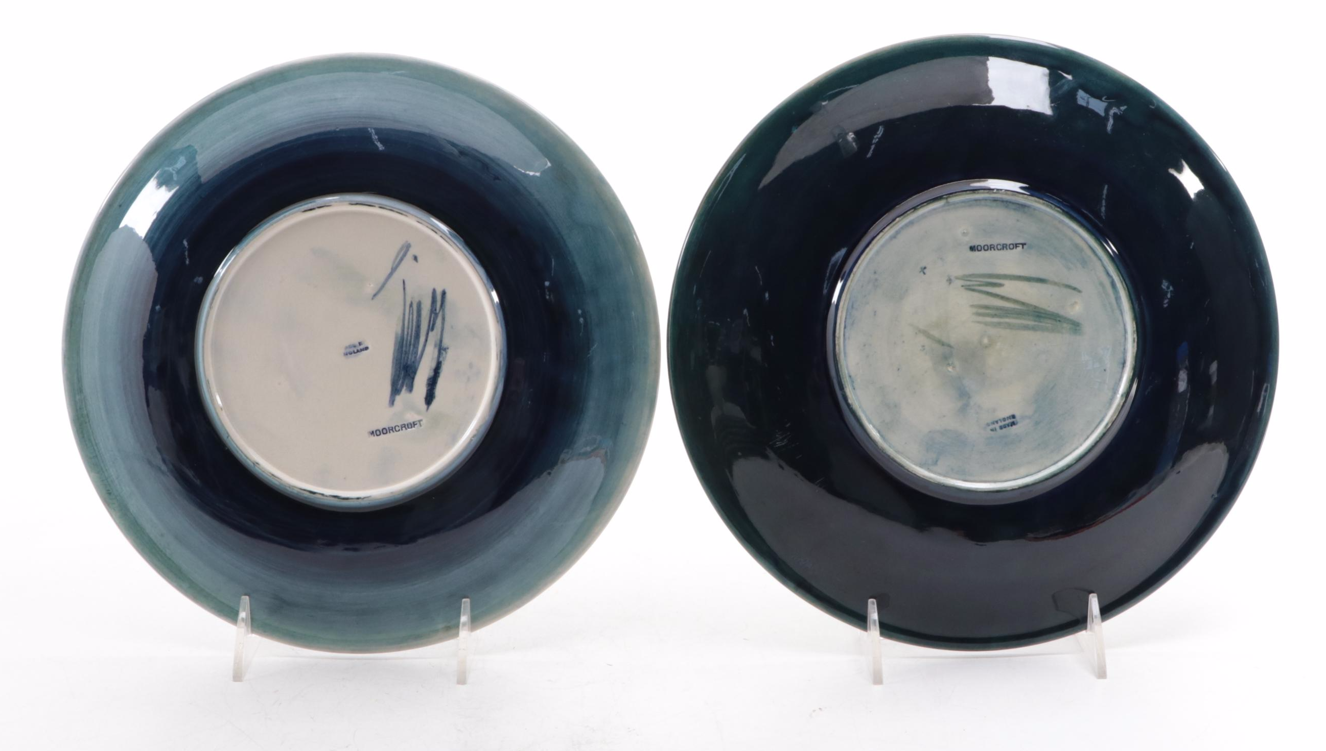 Moorcroft Pottery Hibiscus Earthenware Plates