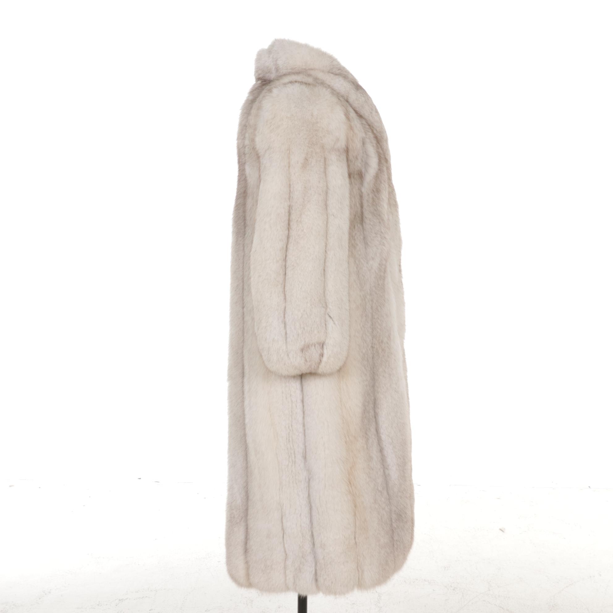 Finish Blue Fox Fur Coat by Saga Fox