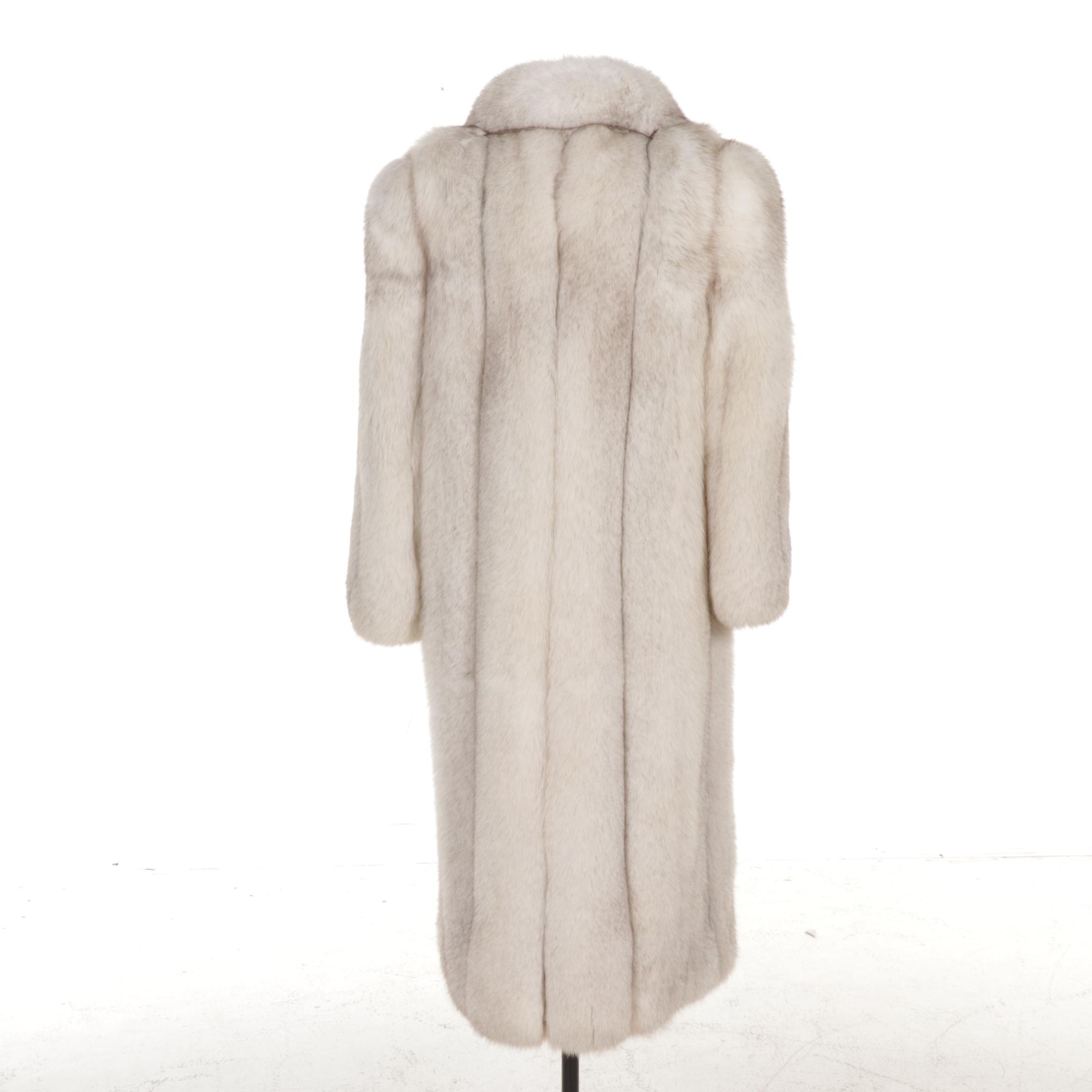 Finish Blue Fox Fur Coat by Saga Fox