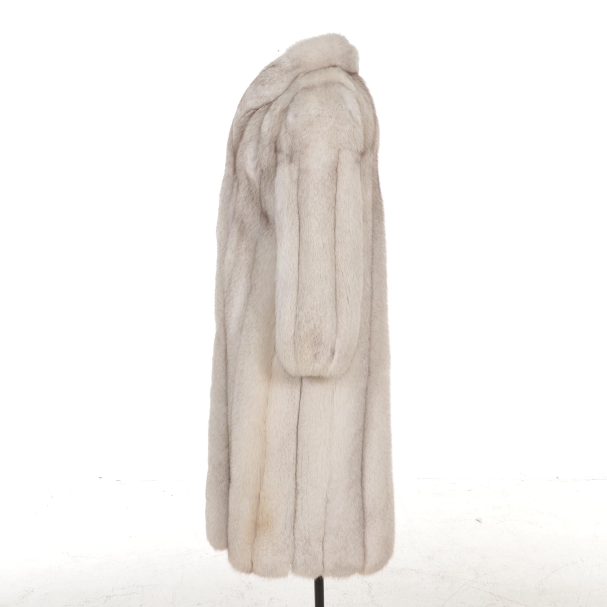 Finish Blue Fox Fur Coat by Saga Fox