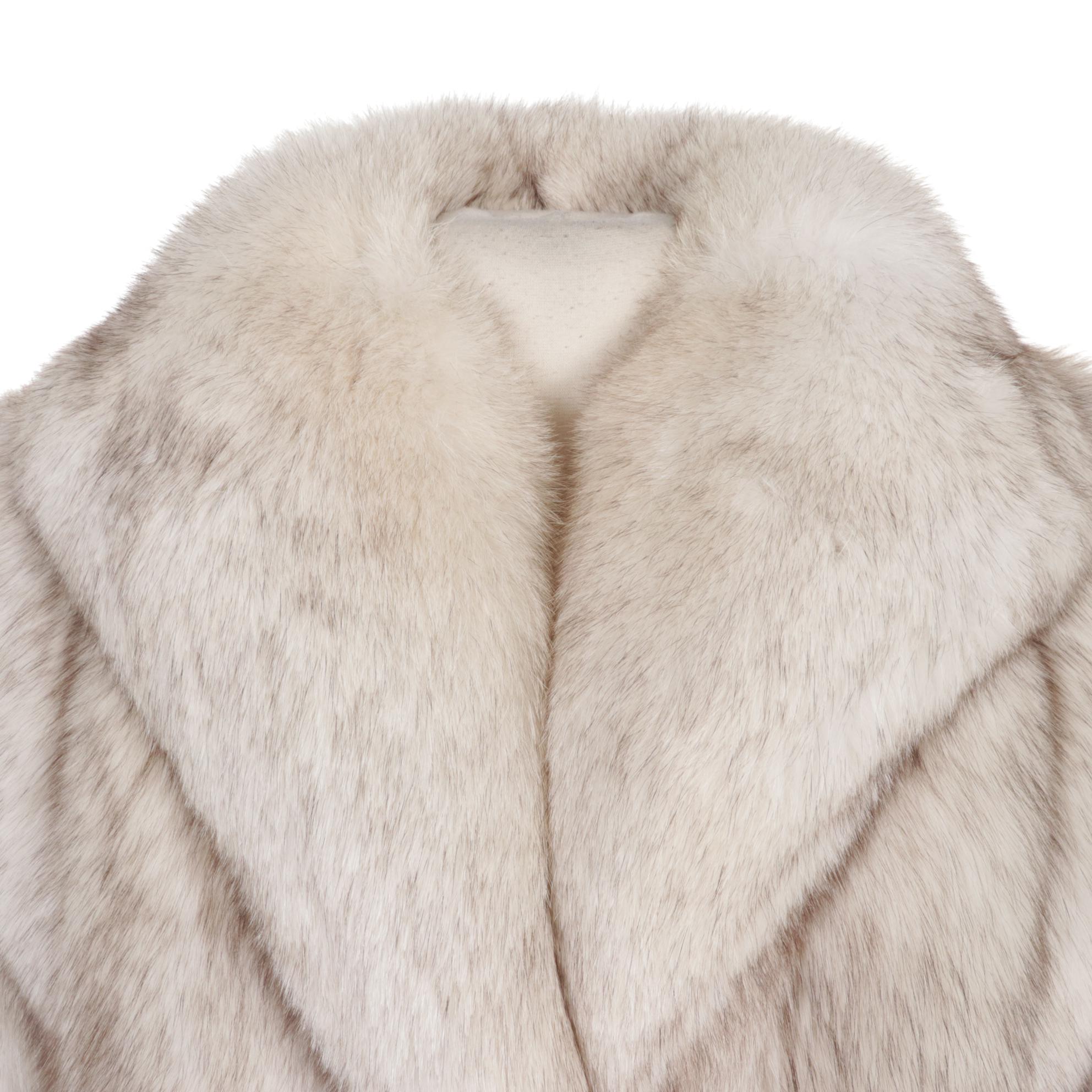 Finish Blue Fox Fur Coat by Saga Fox