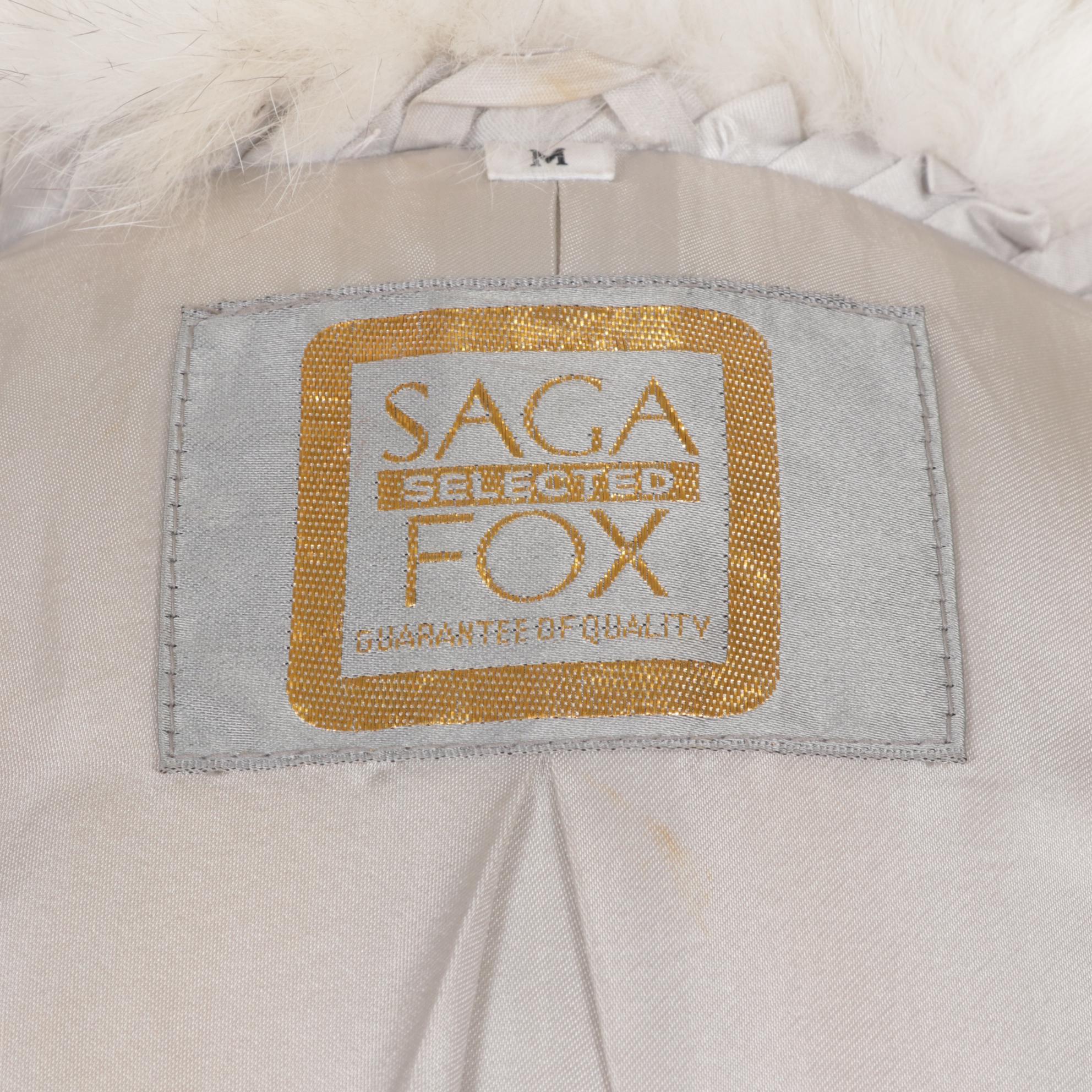 Finish Blue Fox Fur Coat by Saga Fox