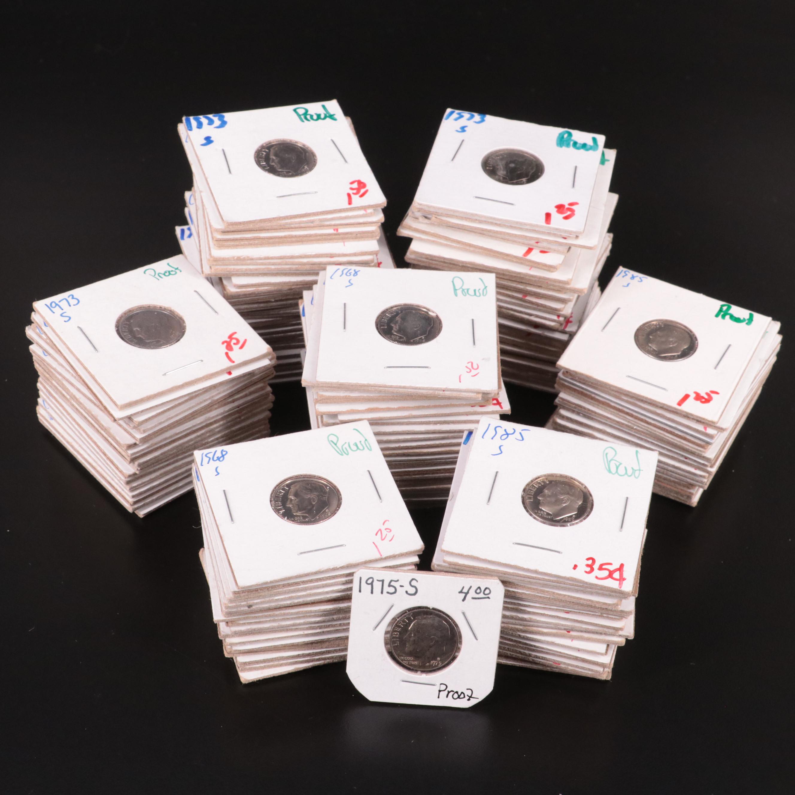 Group of One Hundred-Fifty Proof Roosevelt Dimes