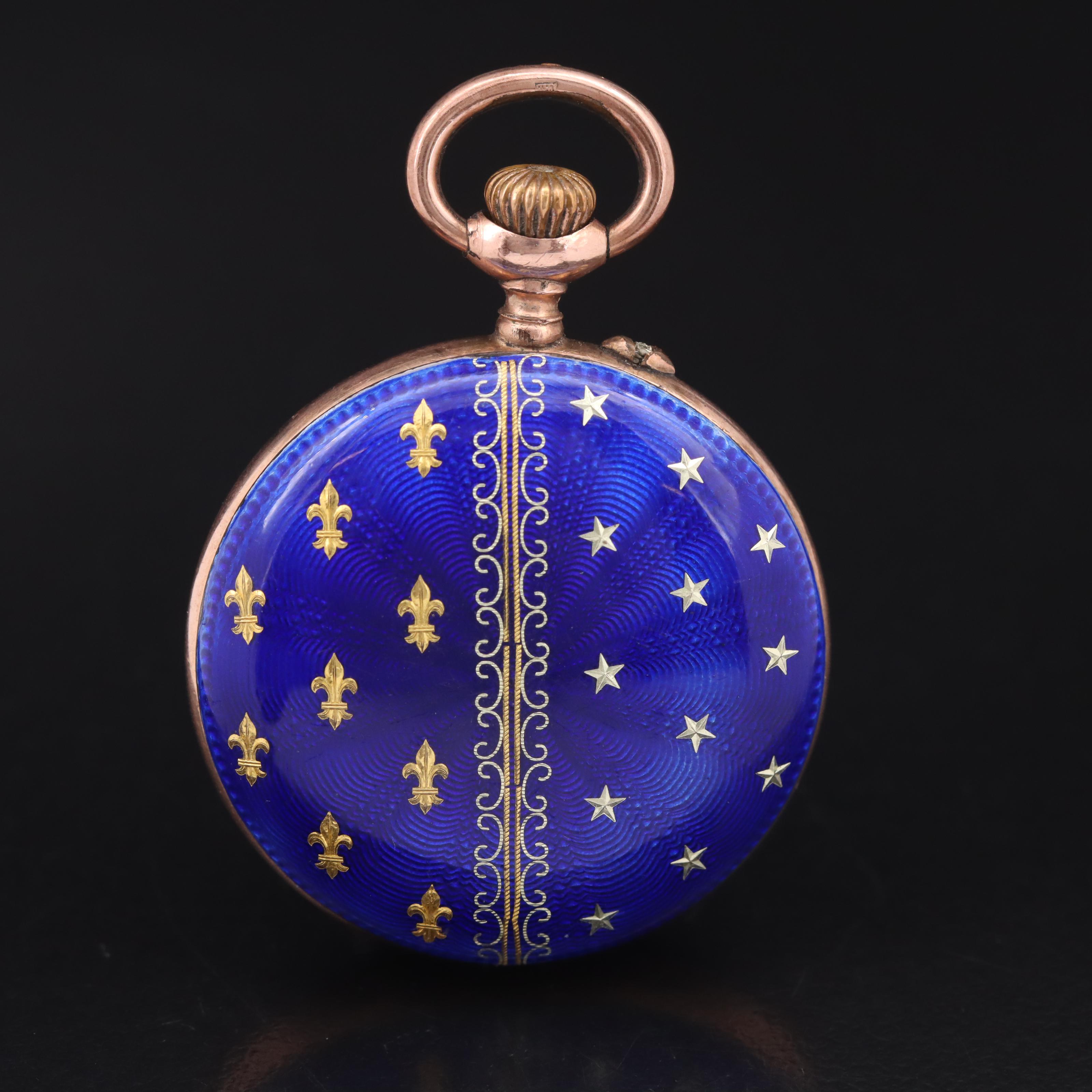 Vintage Racine Enamel Pocket Watch