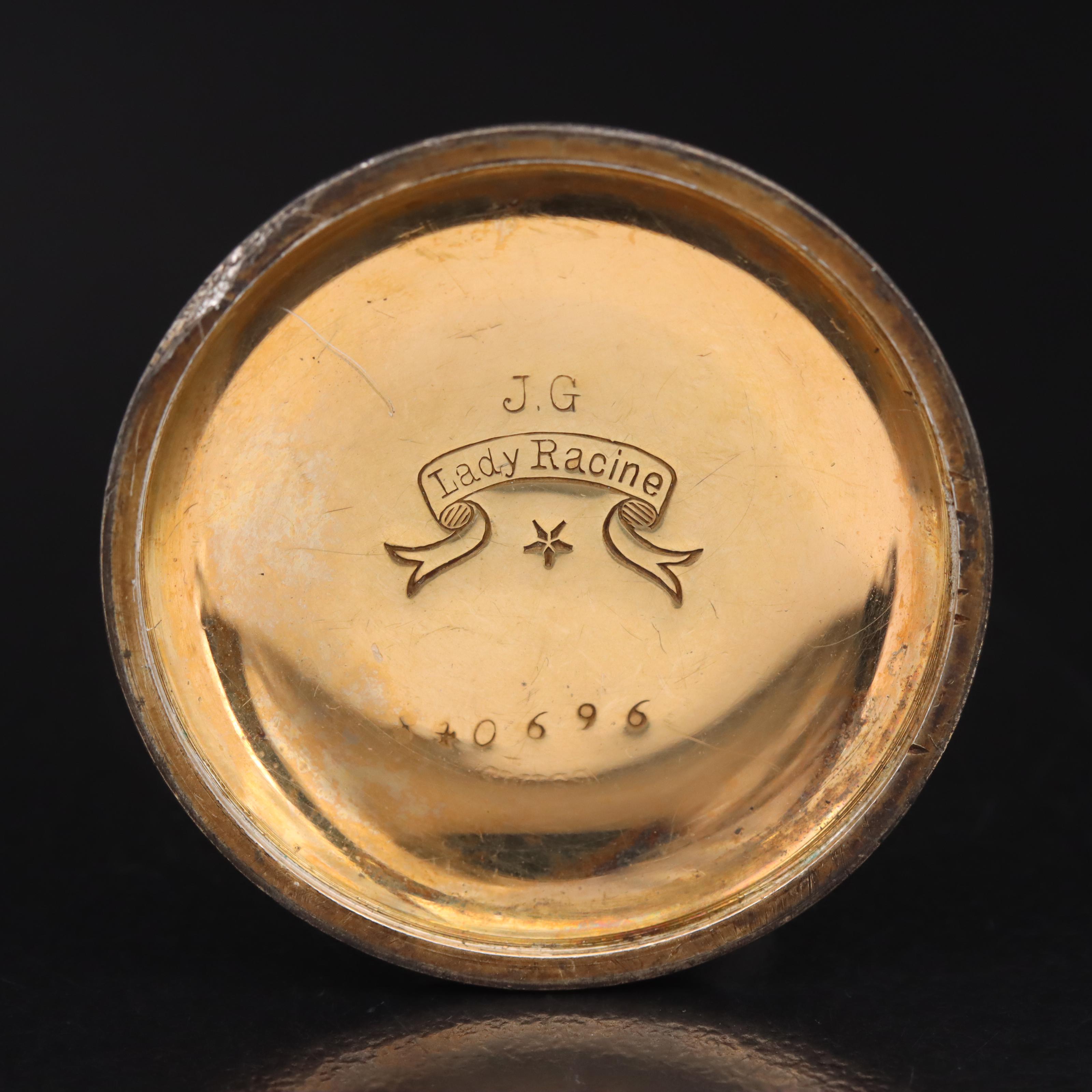 Vintage Racine Enamel Pocket Watch