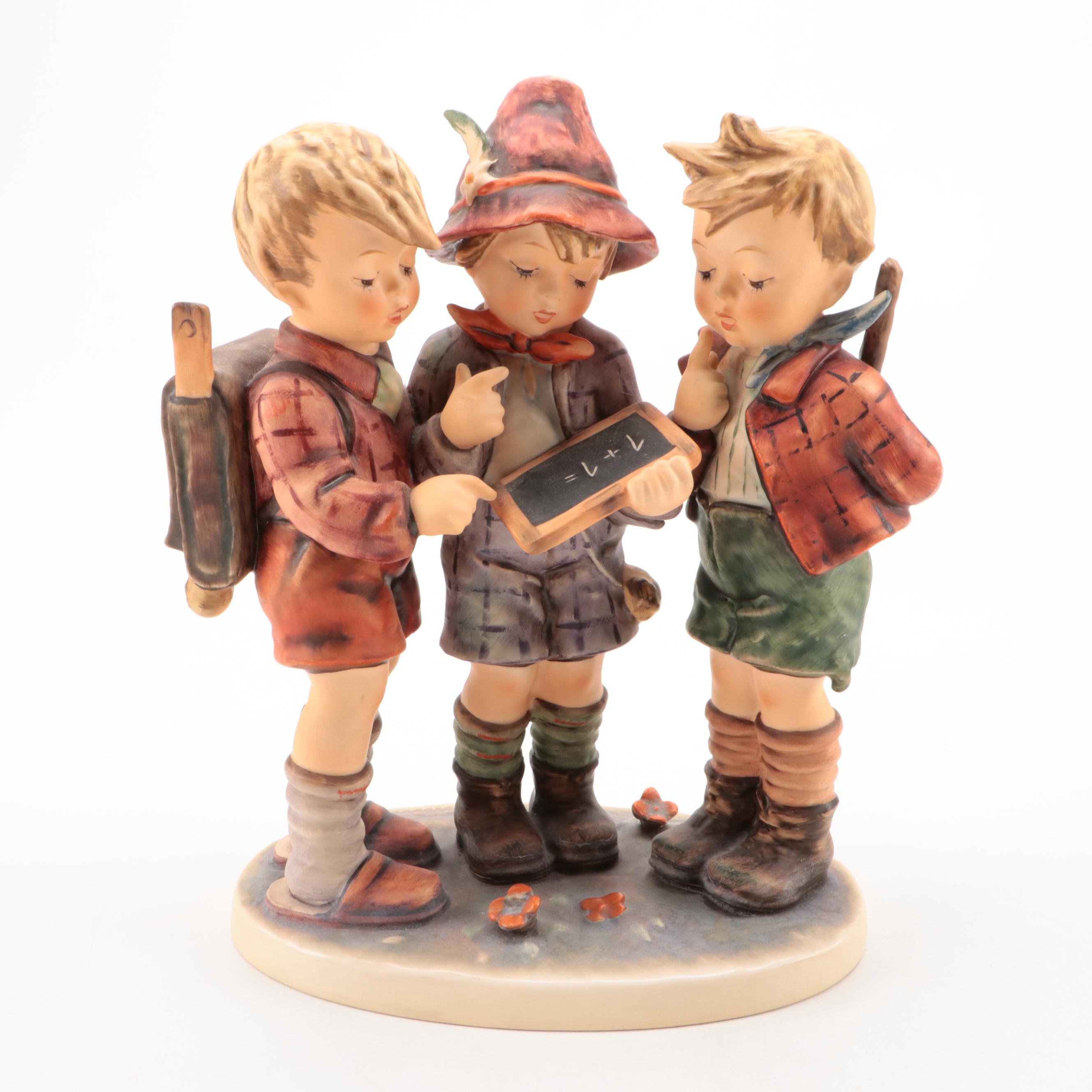 Goebel Hummel "Bookworm" Bookends and "School Boys" Porcelain Figurines