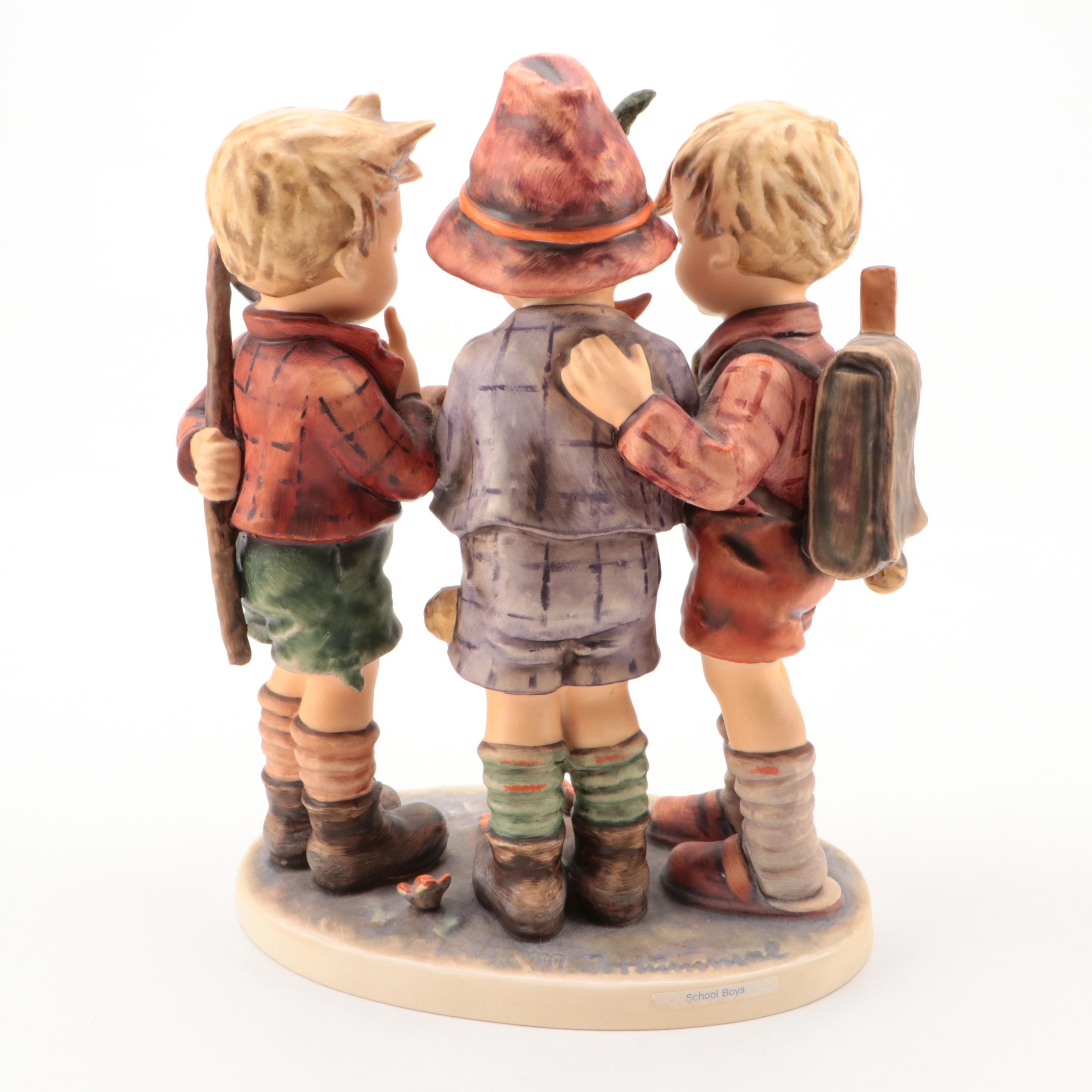 Goebel Hummel "Bookworm" Bookends and "School Boys" Porcelain Figurines