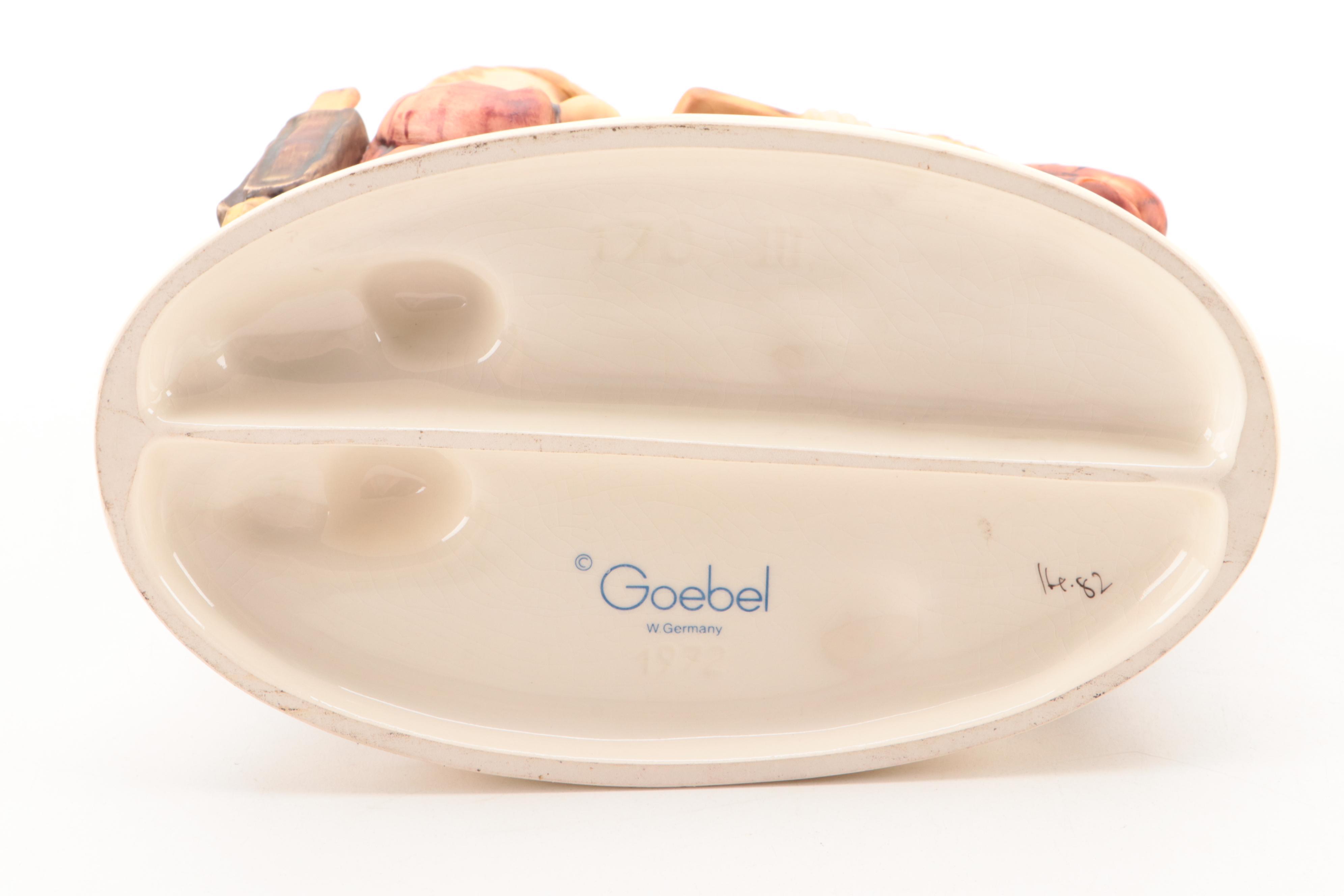 Goebel Hummel "Bookworm" Bookends and "School Boys" Porcelain Figurines