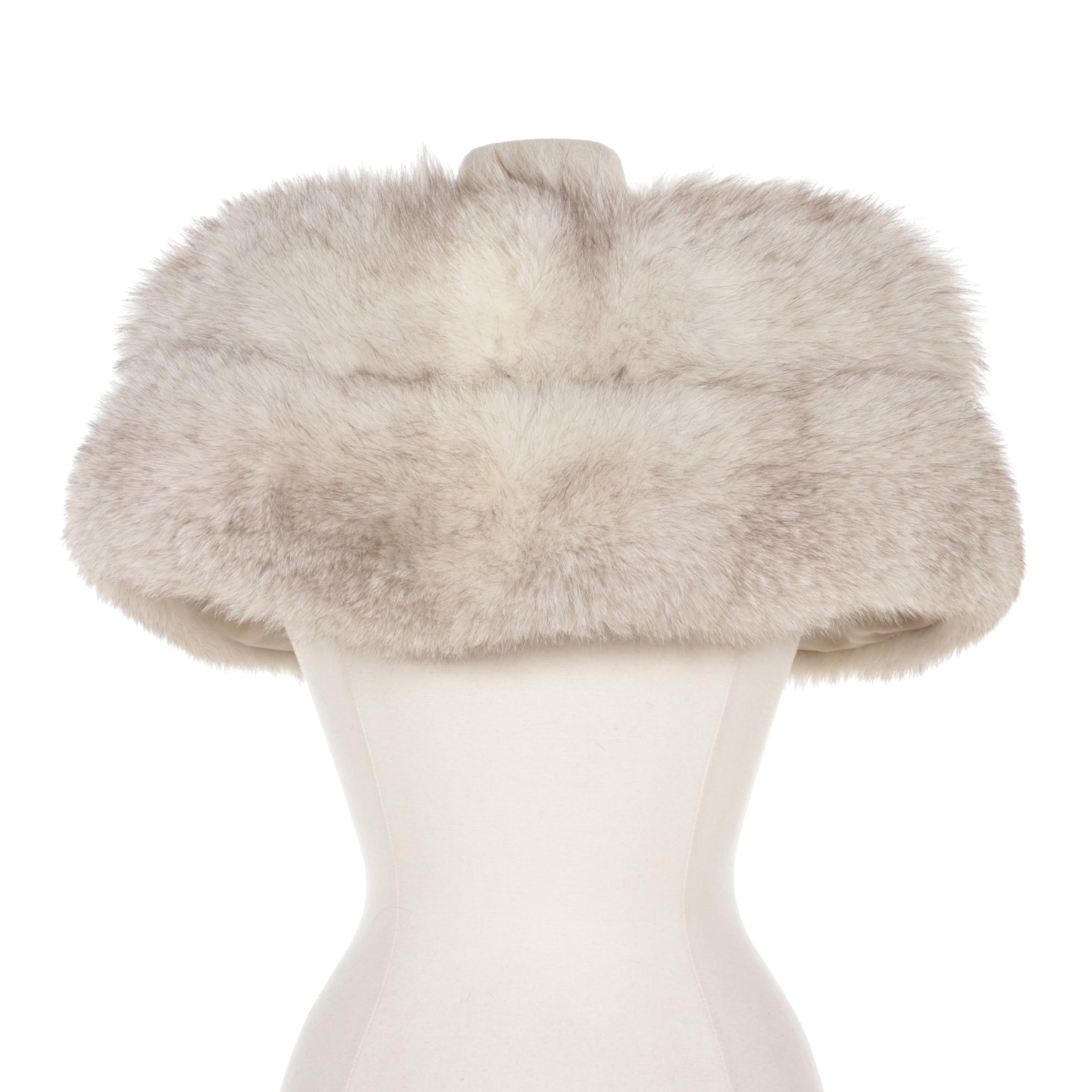 Blue Fox Fur Wedding Stole