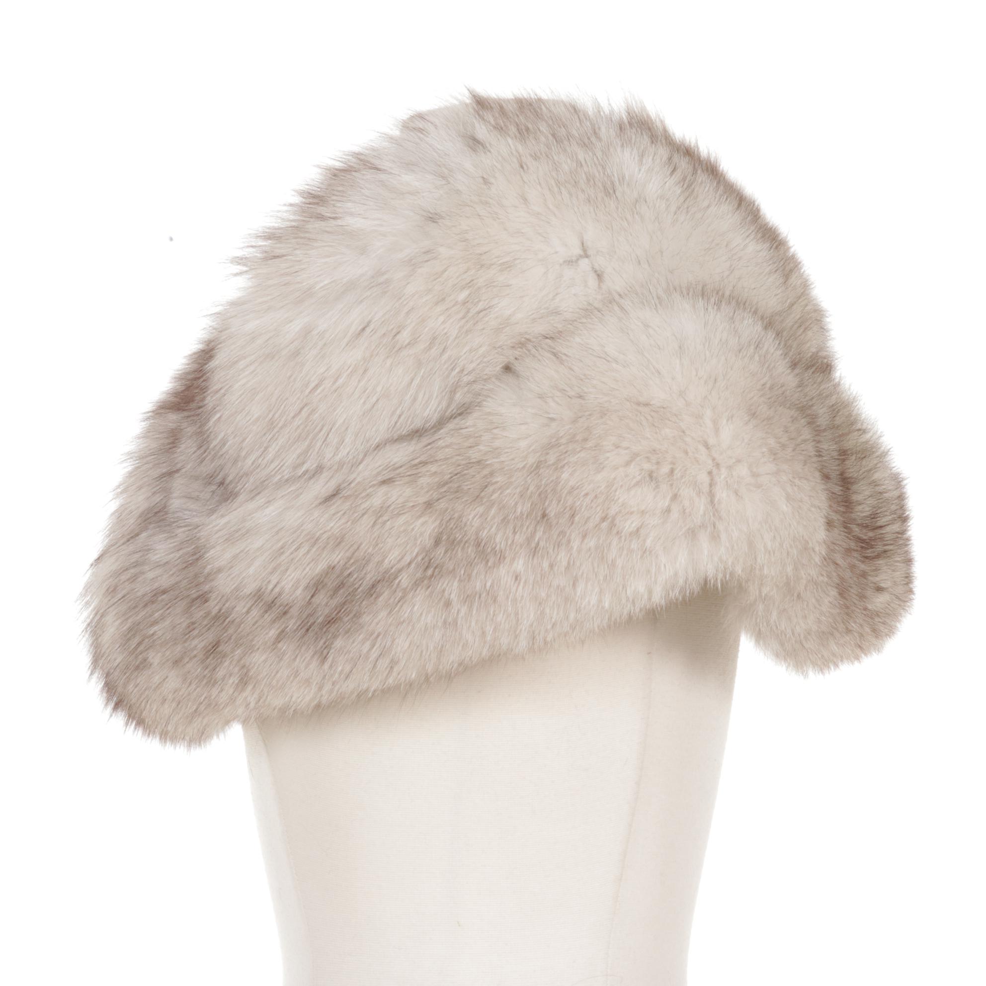 Blue Fox Fur Wedding Stole