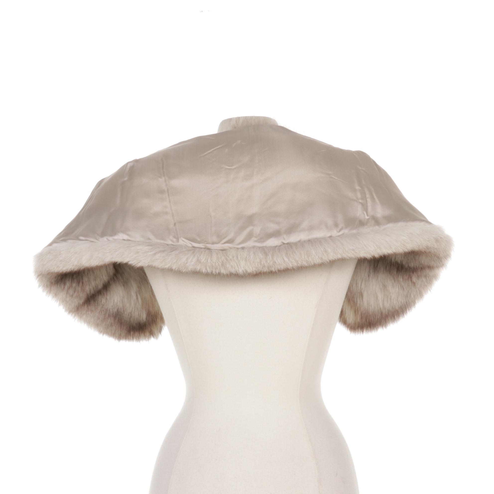 Blue Fox Fur Wedding Stole