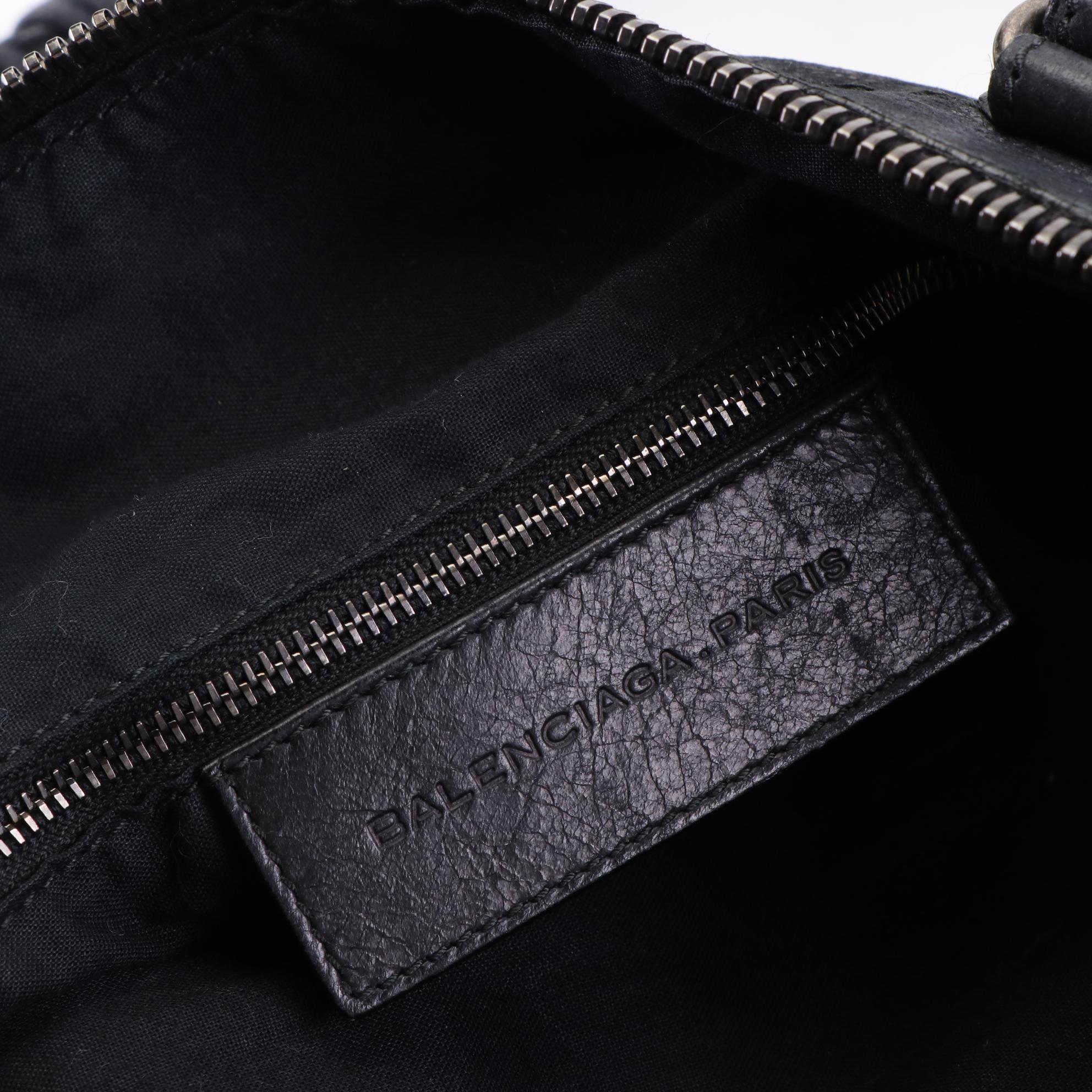 Balenciaga Classic Polo Squash Bag in Black Leather