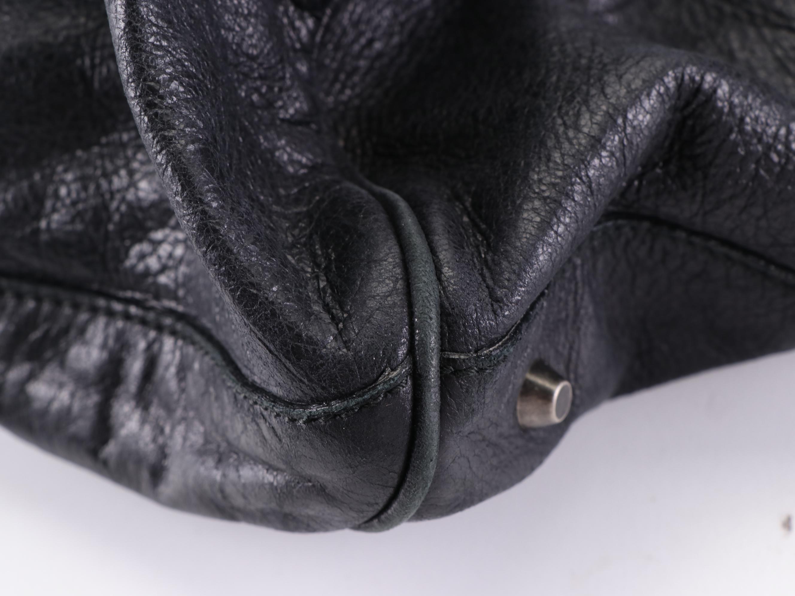 Balenciaga Classic Polo Squash Bag in Black Leather