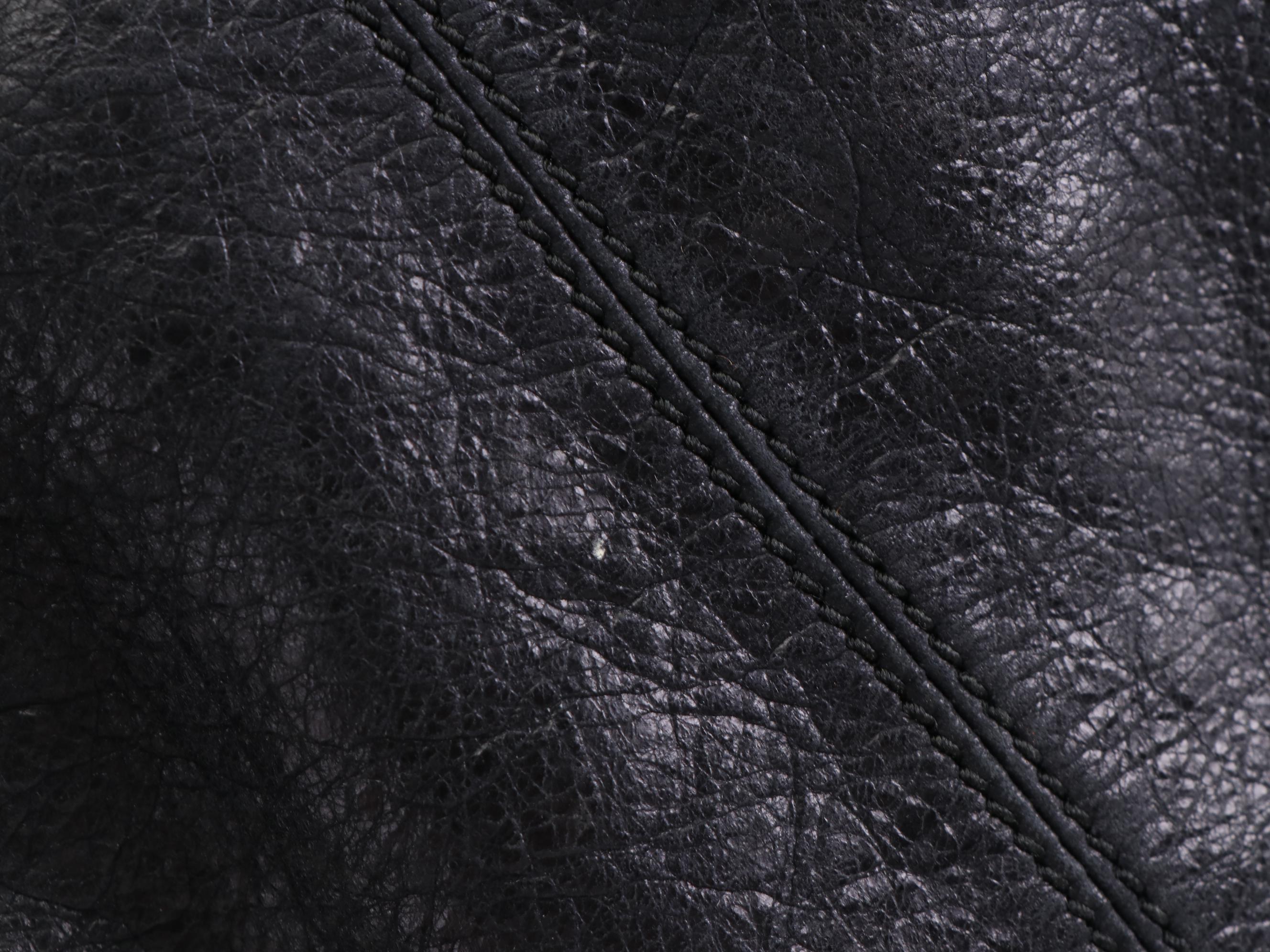 Balenciaga Classic Polo Squash Bag in Black Leather