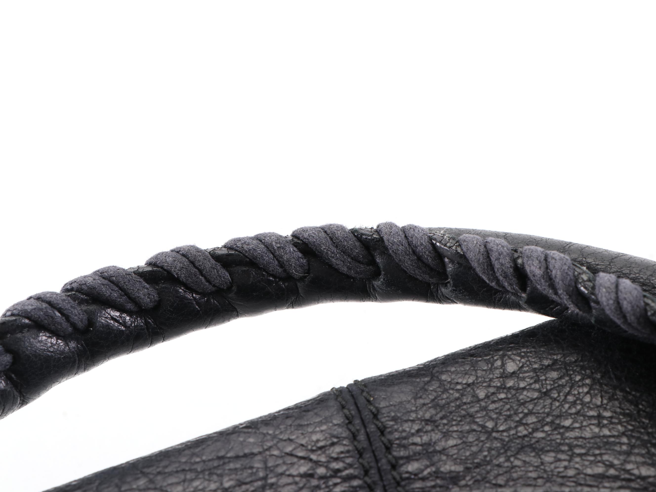 Balenciaga Classic Polo Squash Bag in Black Leather