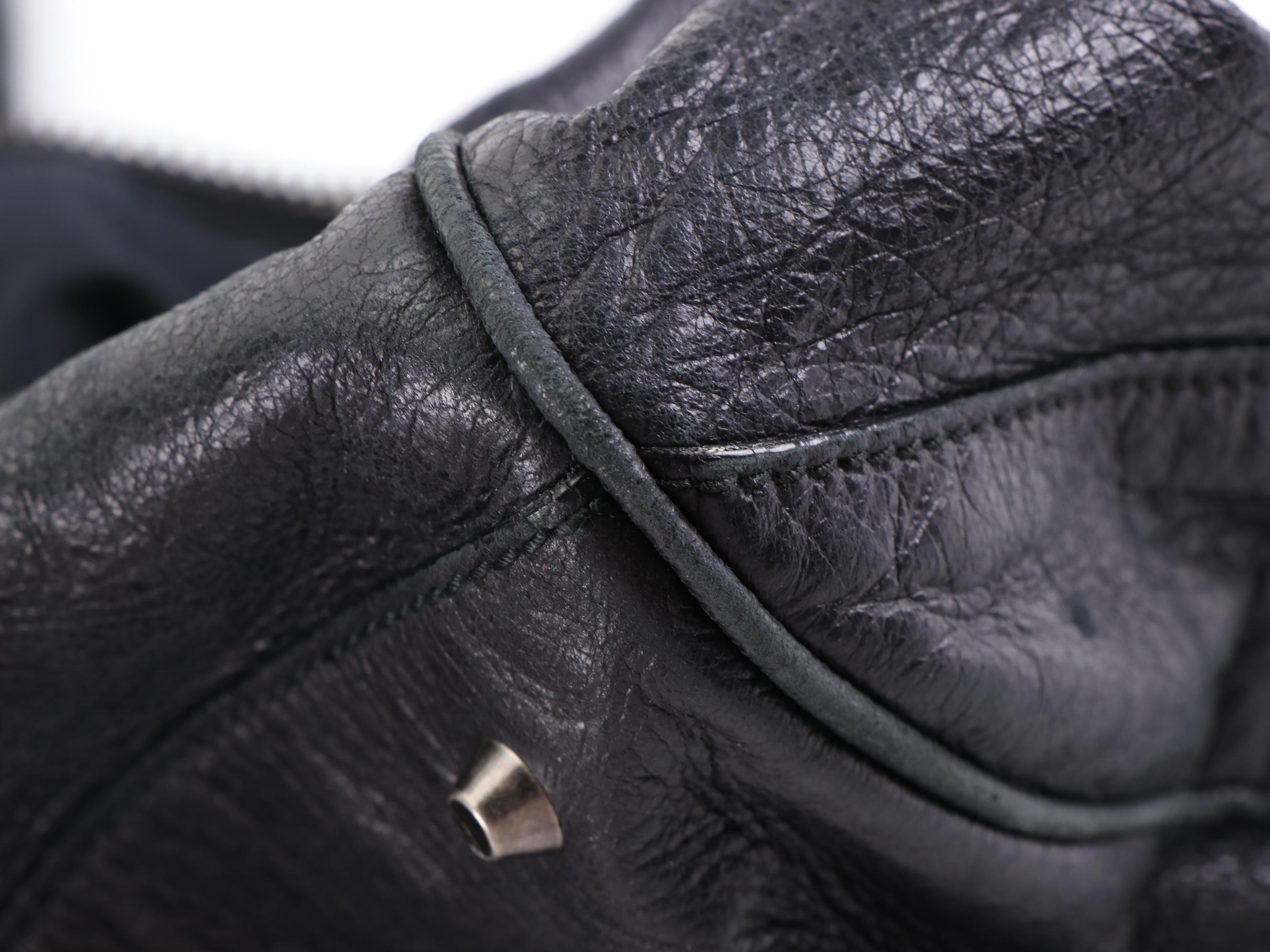 Balenciaga Classic Polo Squash Bag in Black Leather