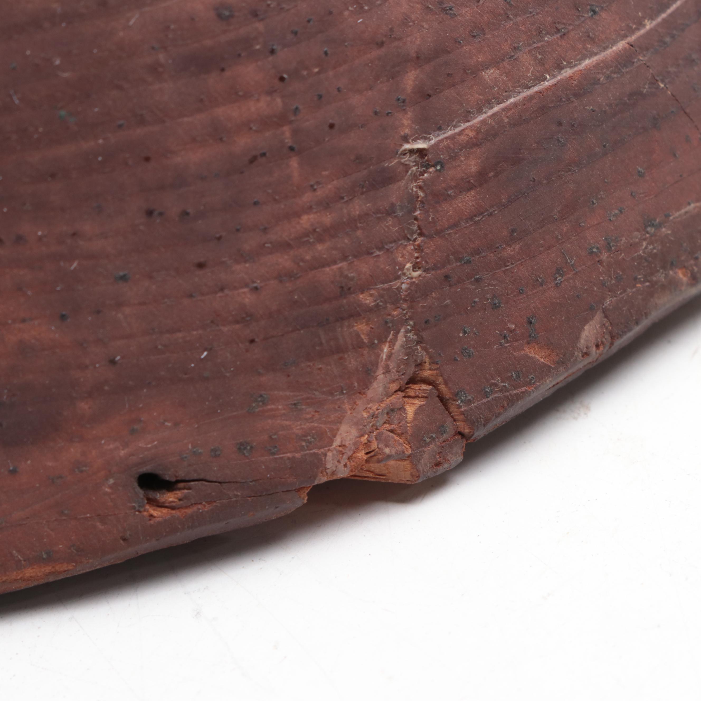 Tlingit or Haida Carved Ladle and Iroquois Brass-Mounted Pine Mask