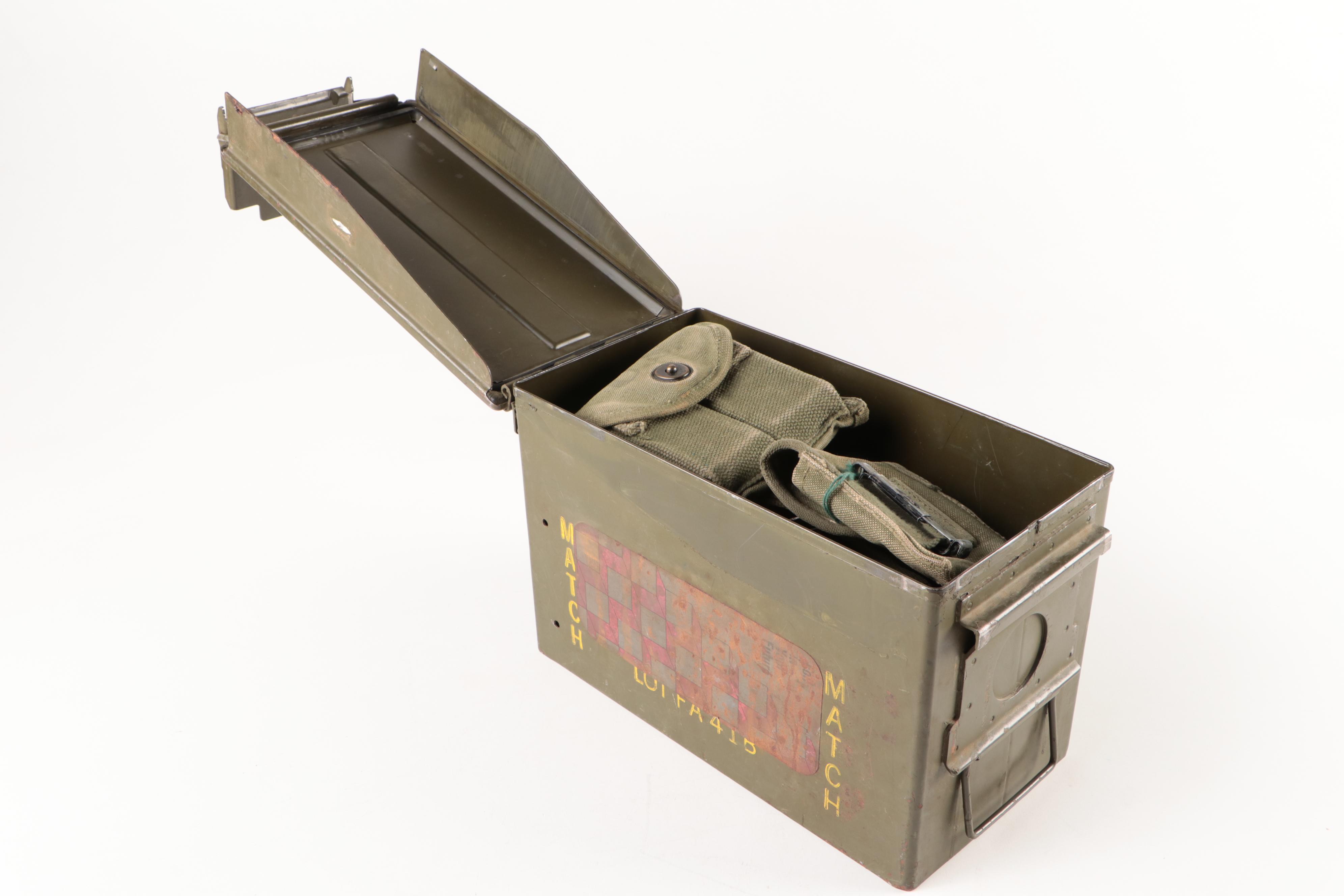 US Army Pistol Holster, Belt, Rifle Slings, Magazine Pouch, Ammunition Box, More