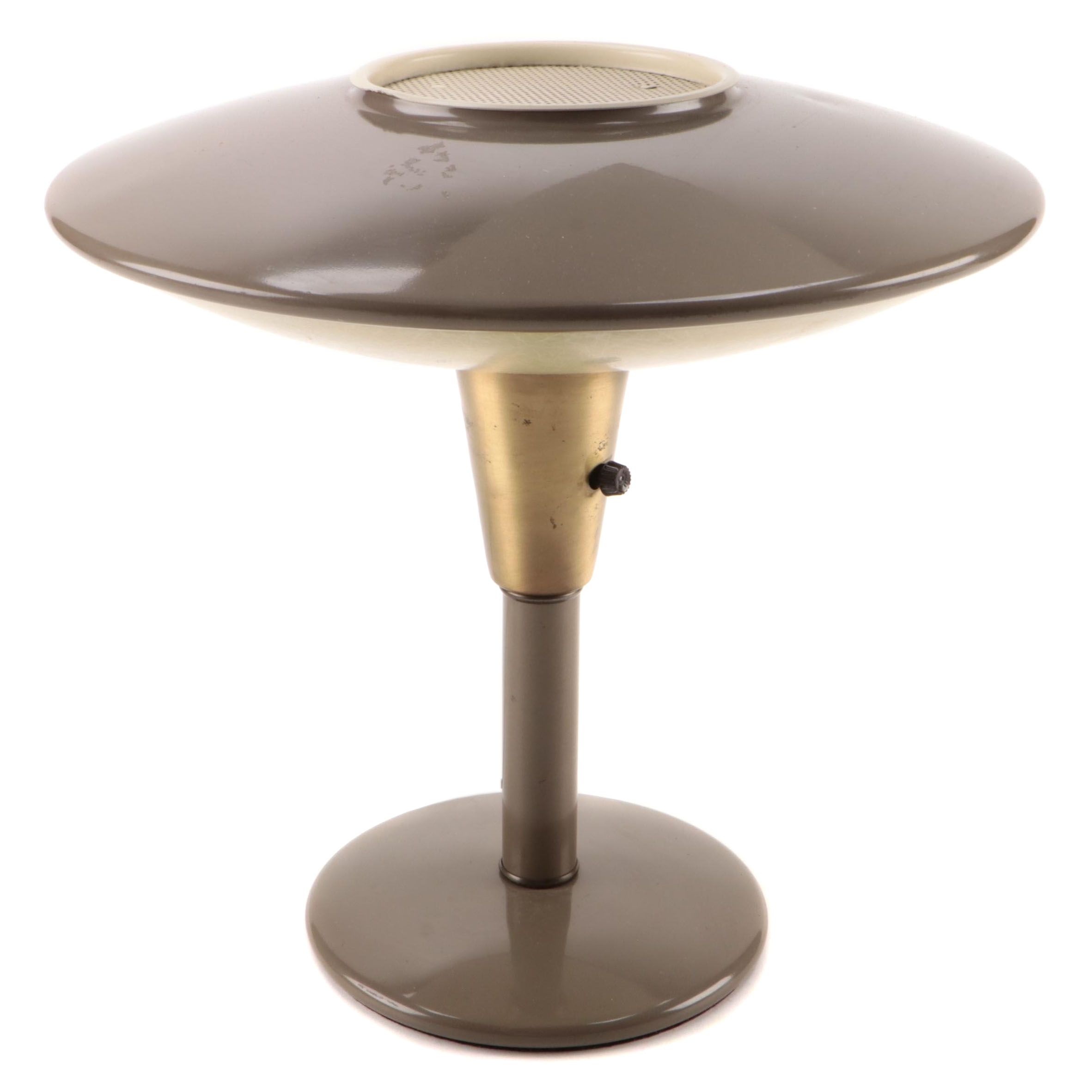 Dazor Mid Century Modern Flying Saucer Table Lamp, 1950s