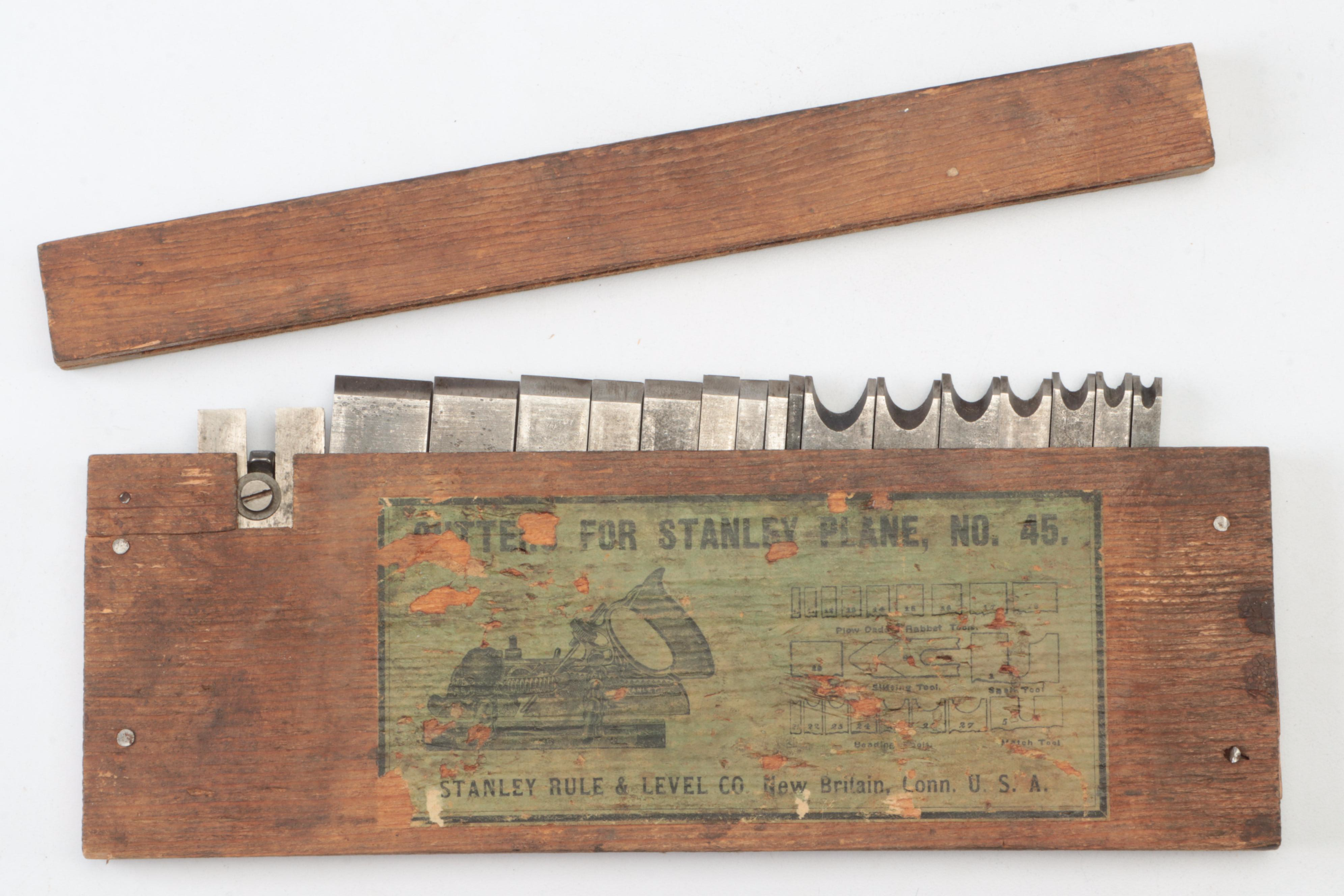 Vintage Stanley Combination Plane with Cutters