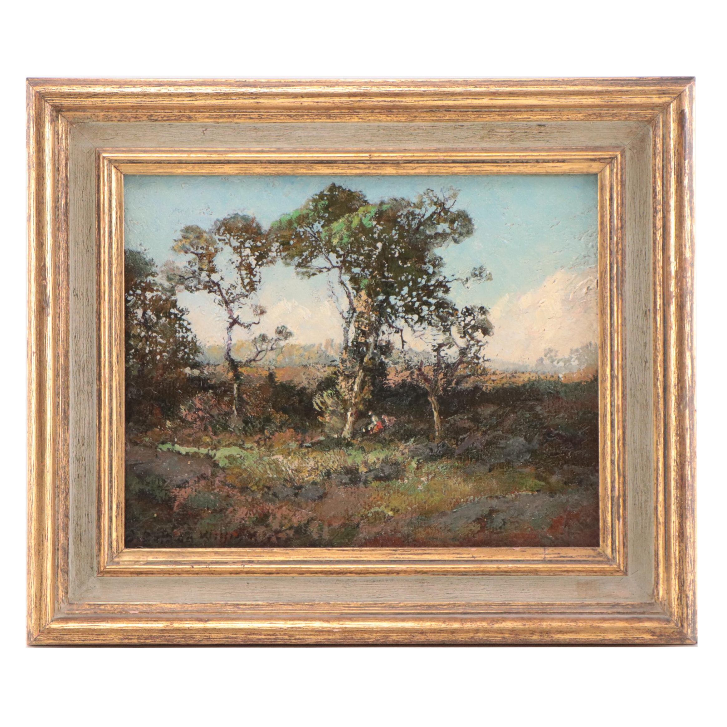 Frederick Ballard Williams Landscape Oil Painting "The Grove"
