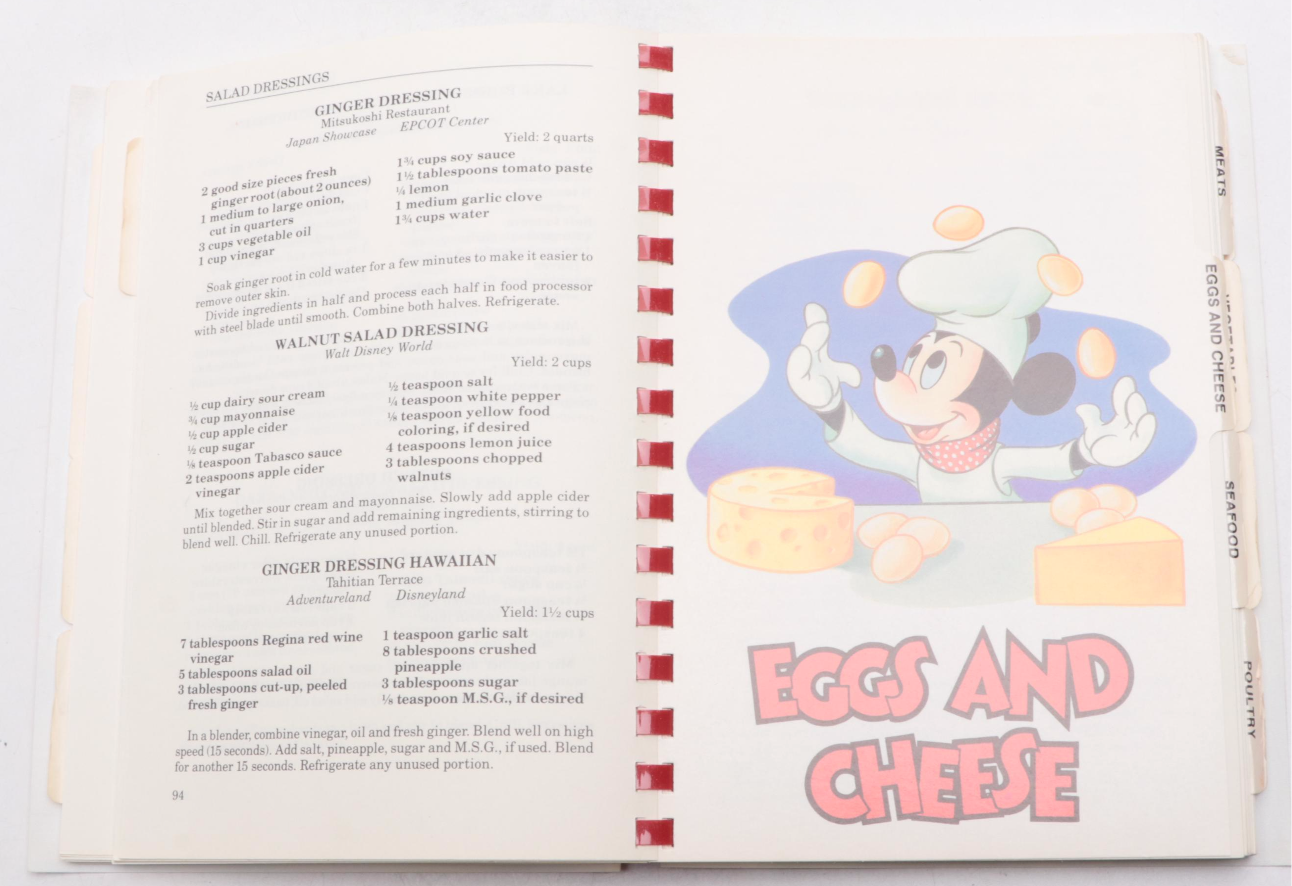 "Cooking with Mickey Around Our World" Cookbook, circa 1987